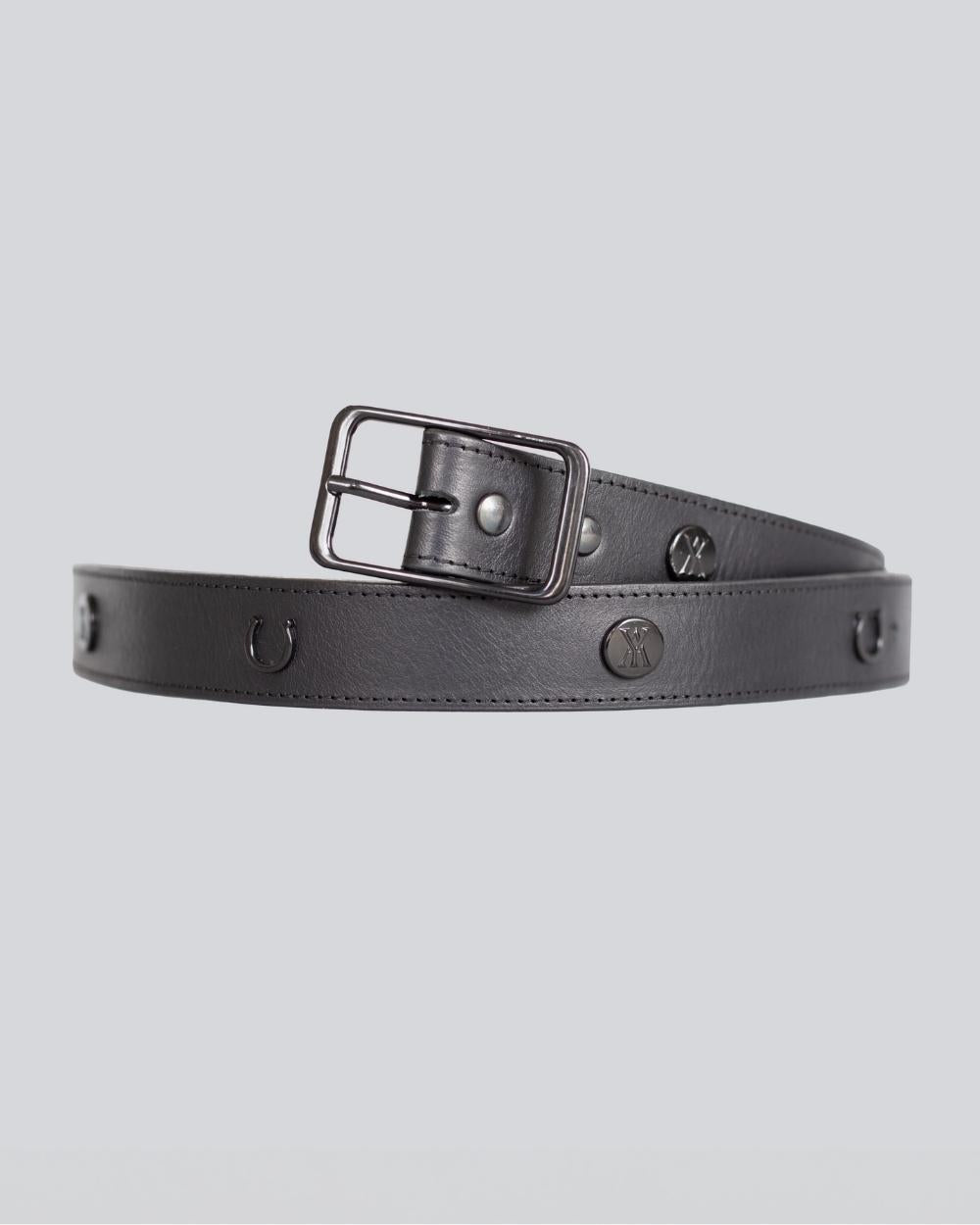 Leather Buckle Belt Black image