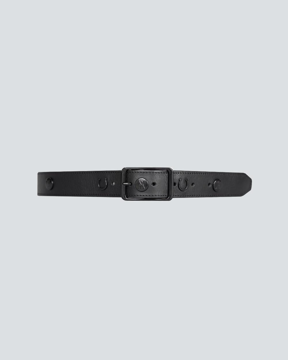 Leather Buckle Belt Black image