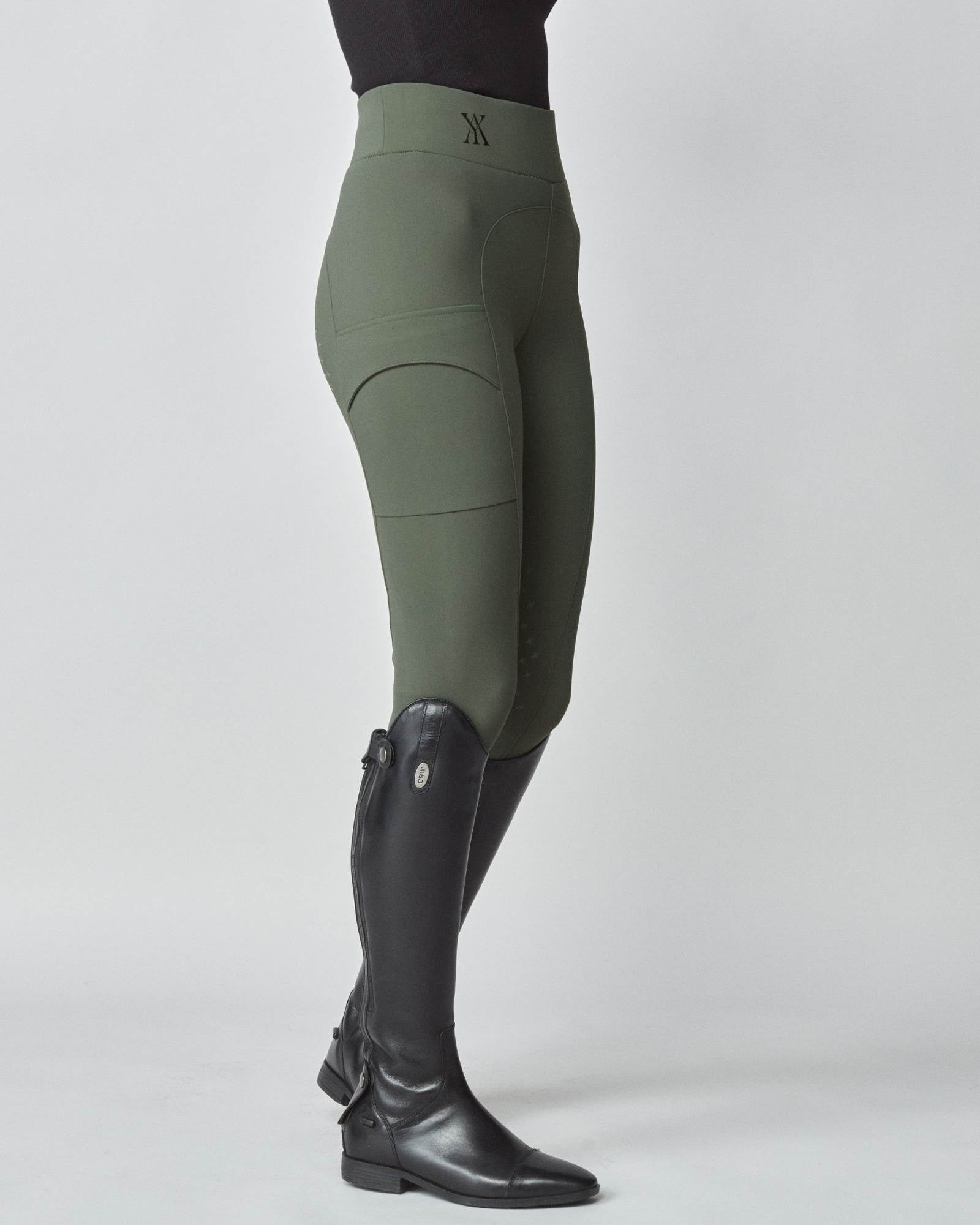 Compression Pull-On Breeches Green image