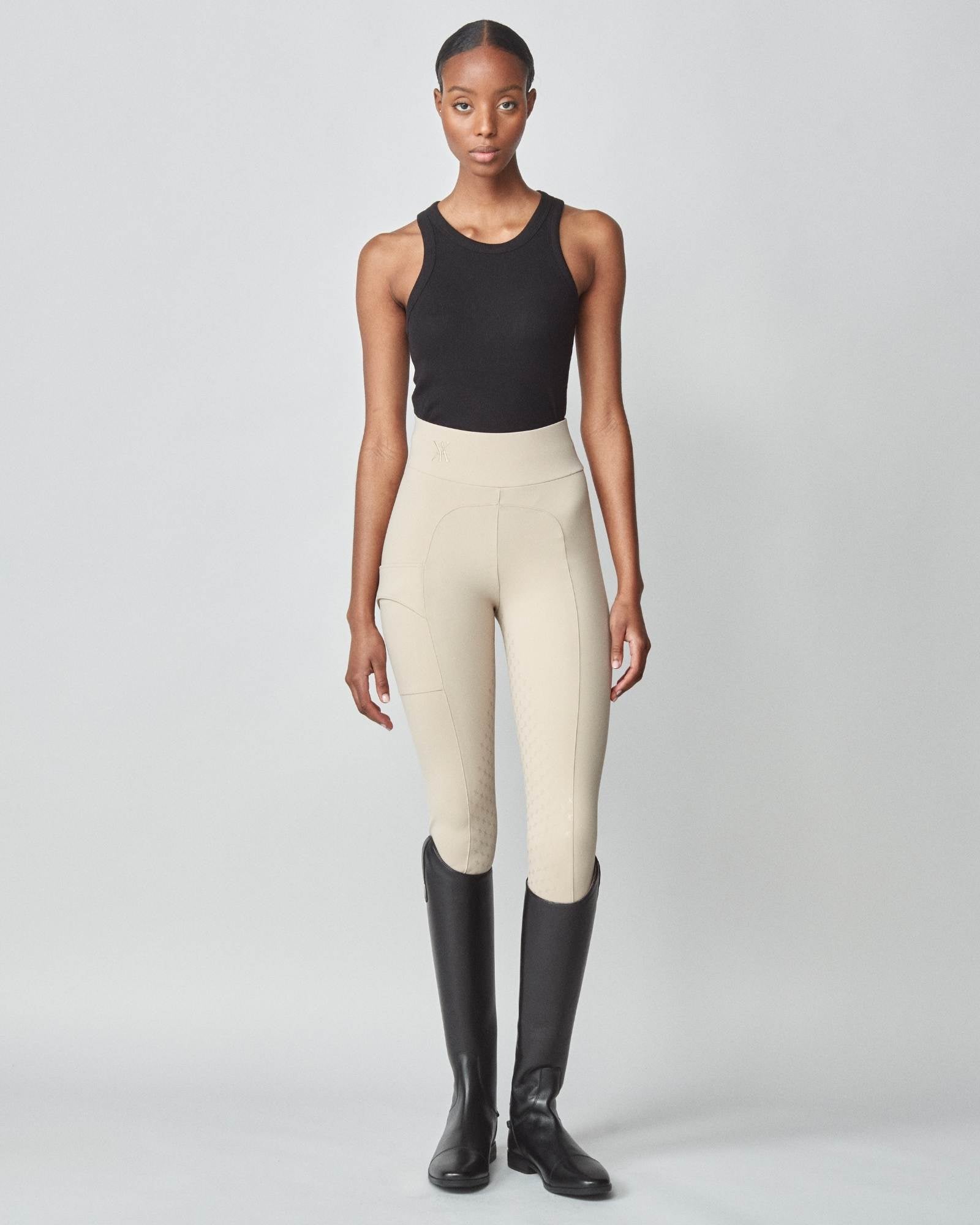 Compression Pull-On Breeches Tan image
