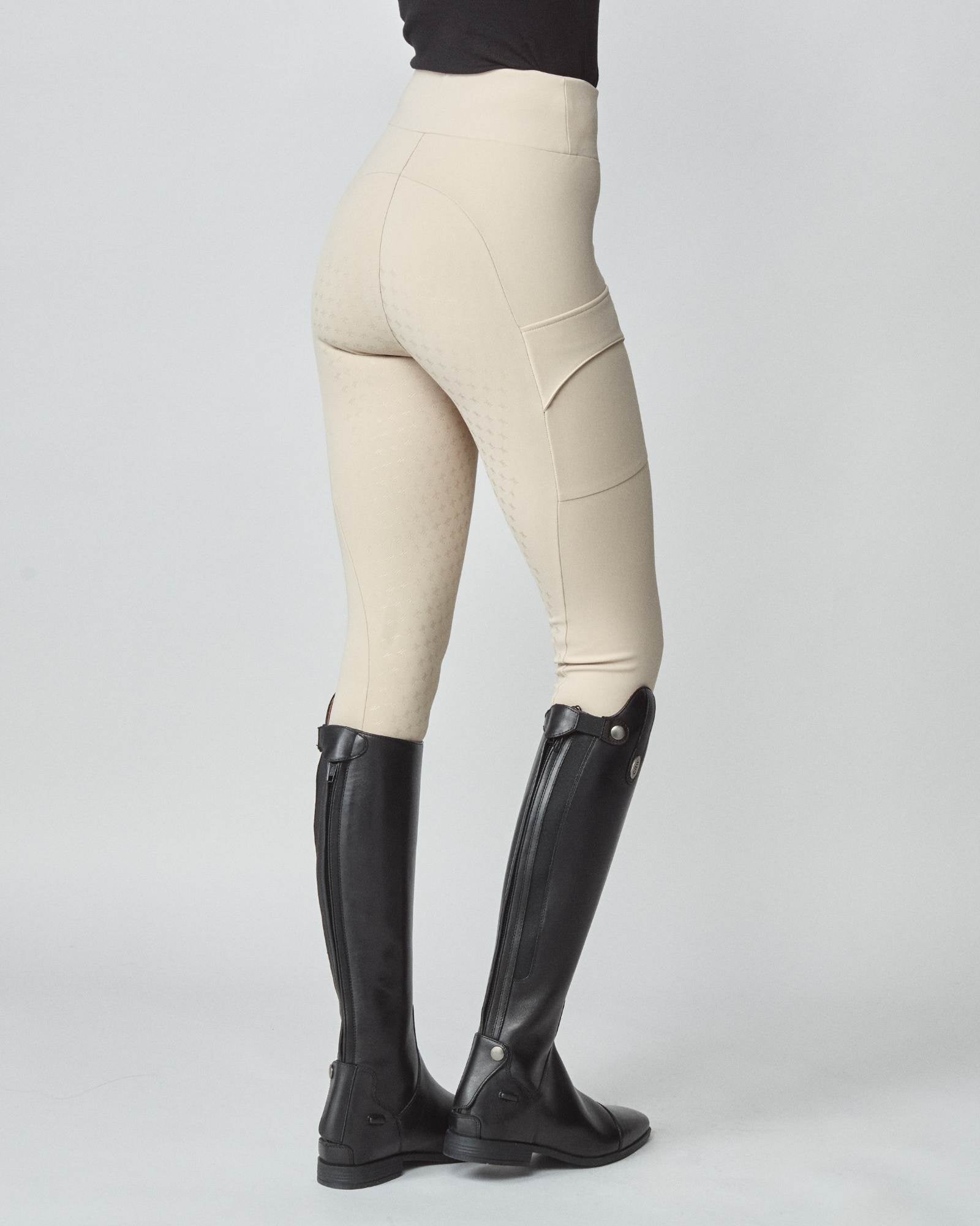 Compression Pull-On Breeches Tan image