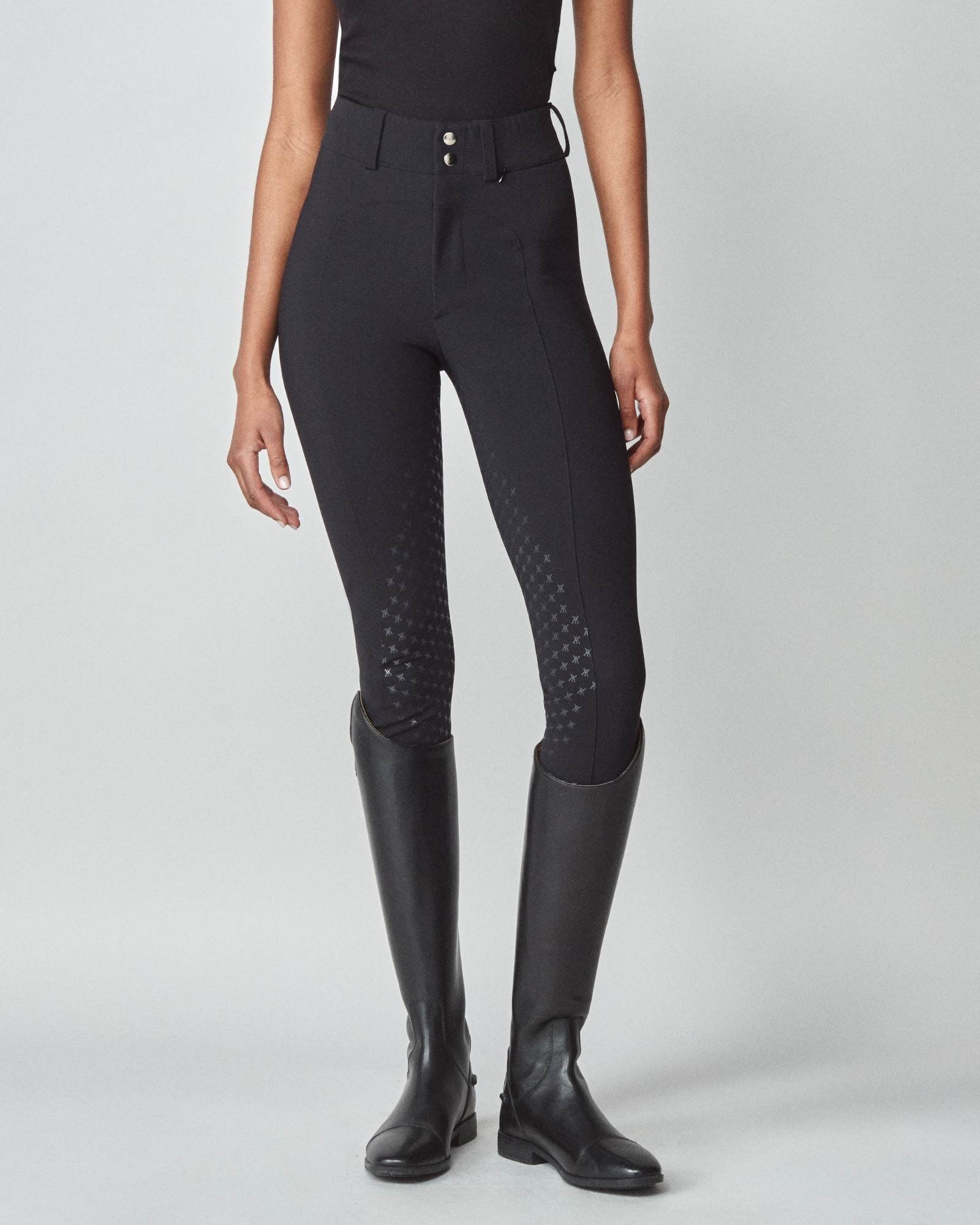 High-Rise Compression Breeches Black image