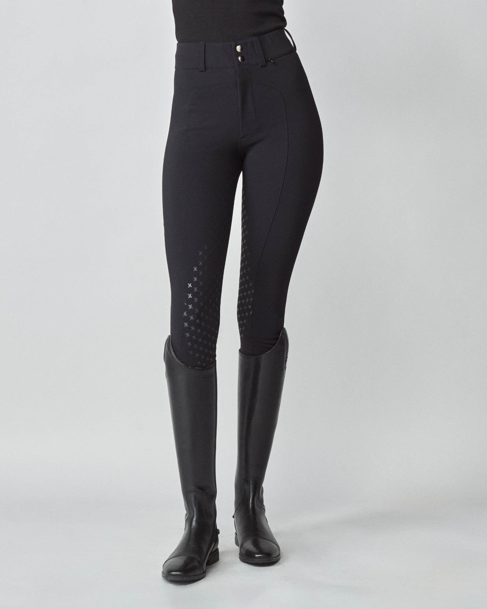 High-Rise Compression Breeches Black image