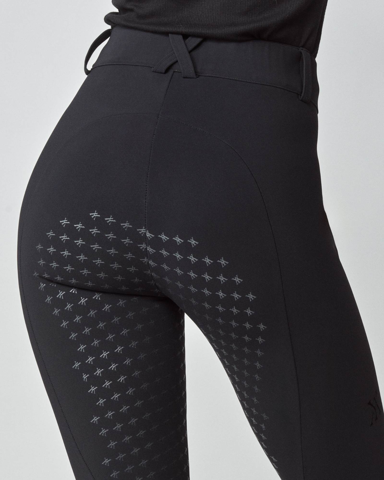 High-Rise Compression Breeches Black image
