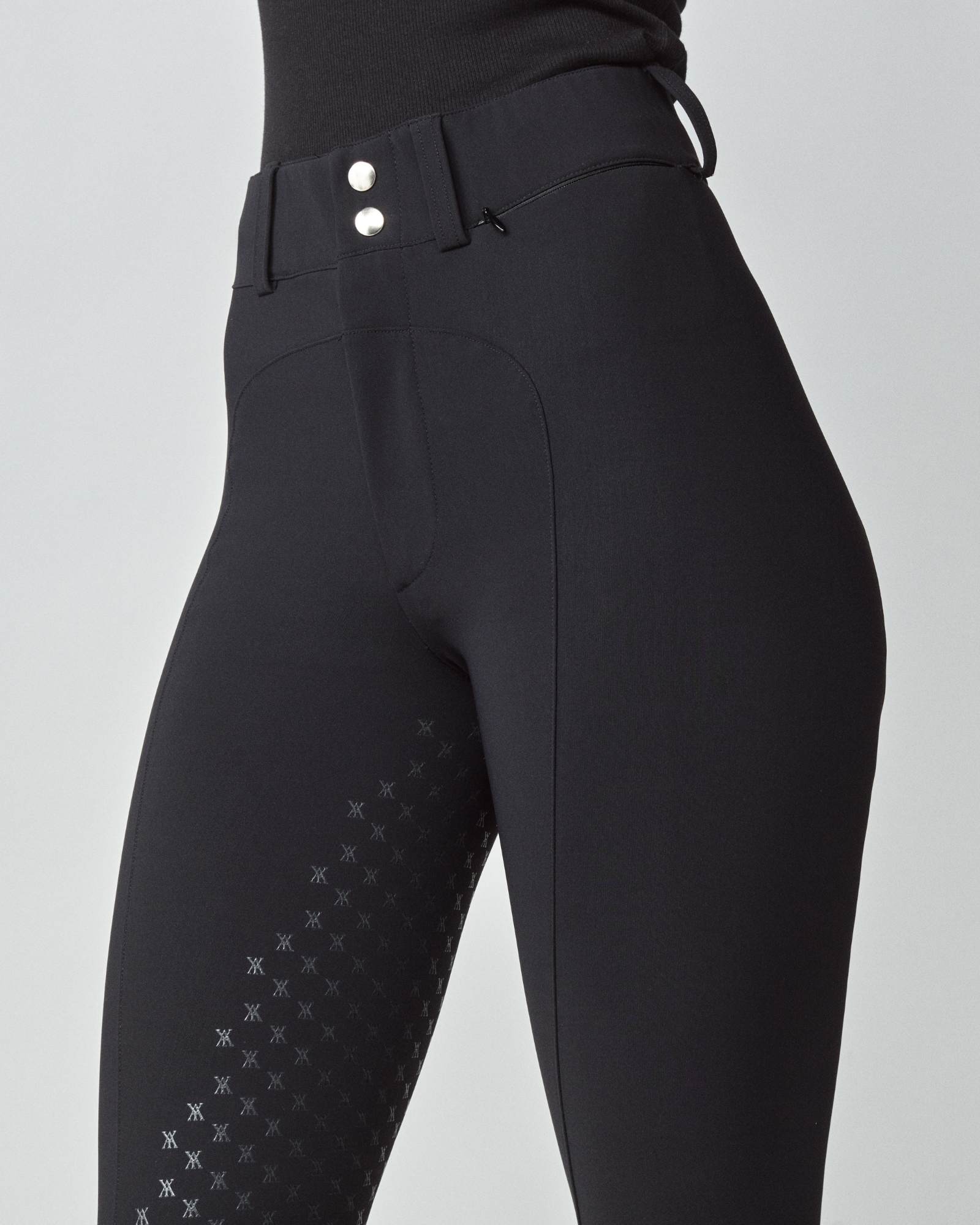 High-Rise Compression Breeches Black image