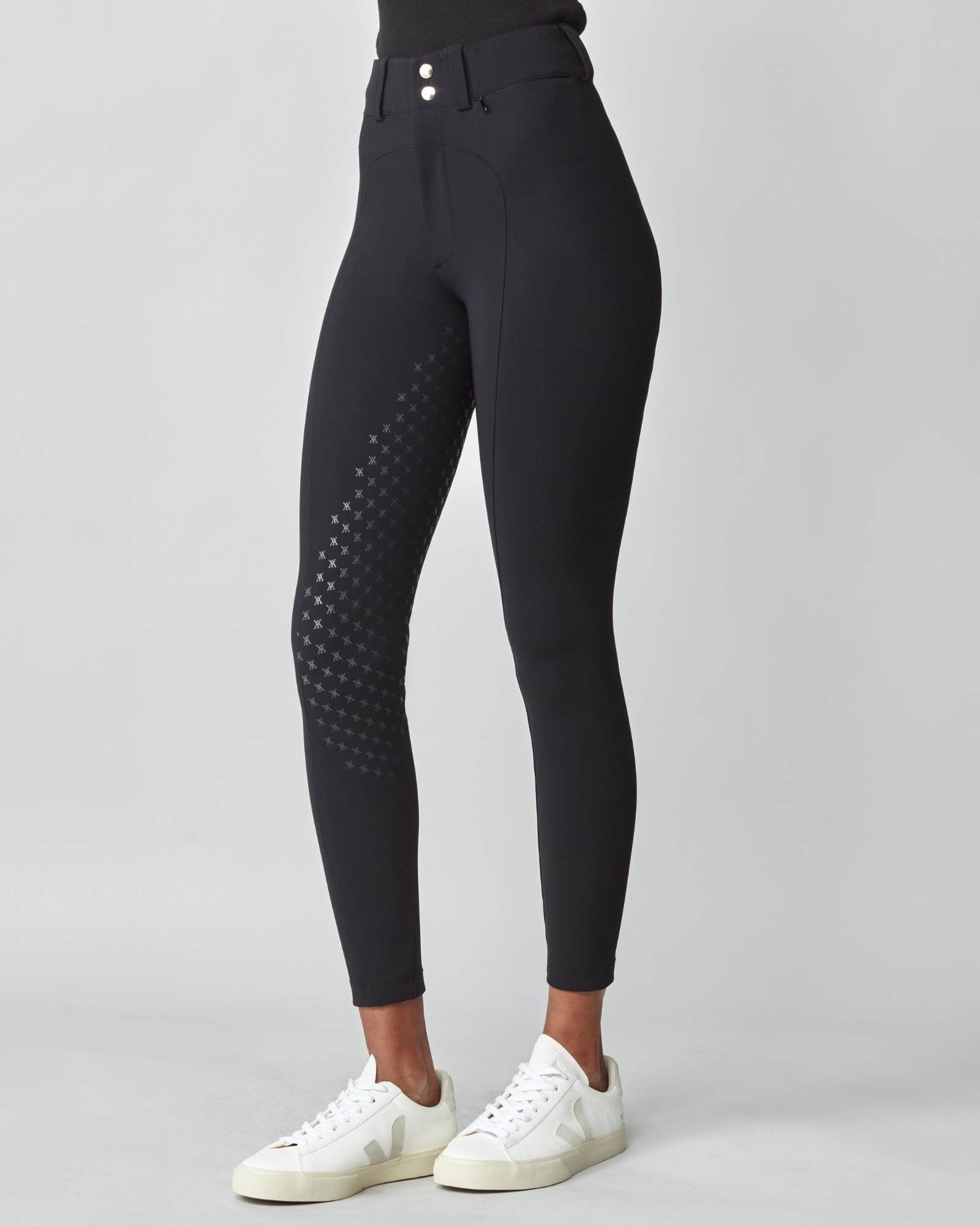 High-Rise Compression Breeches Black image