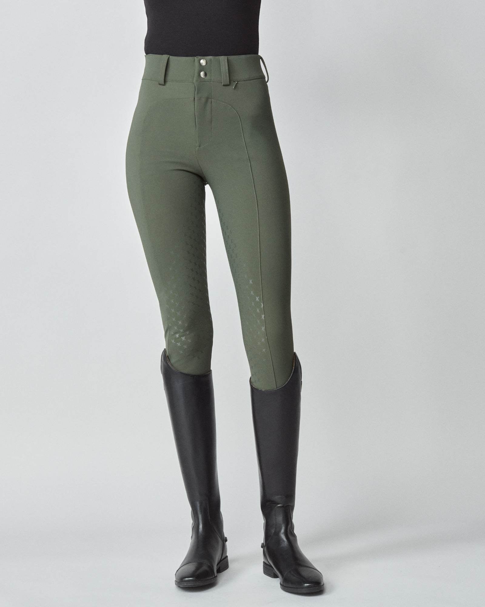 High-Rise Compression Breeches Green image