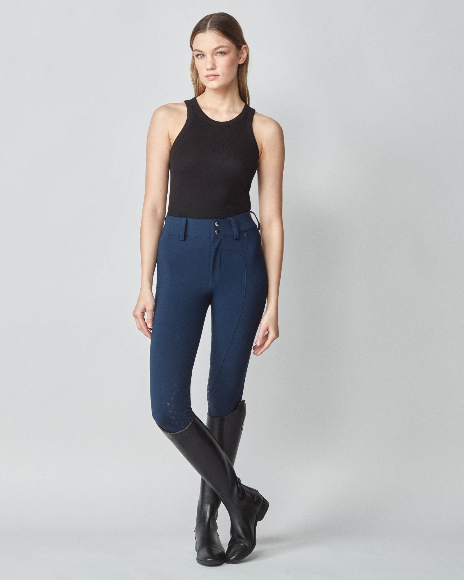High-Rise Compression Breeches Navy image