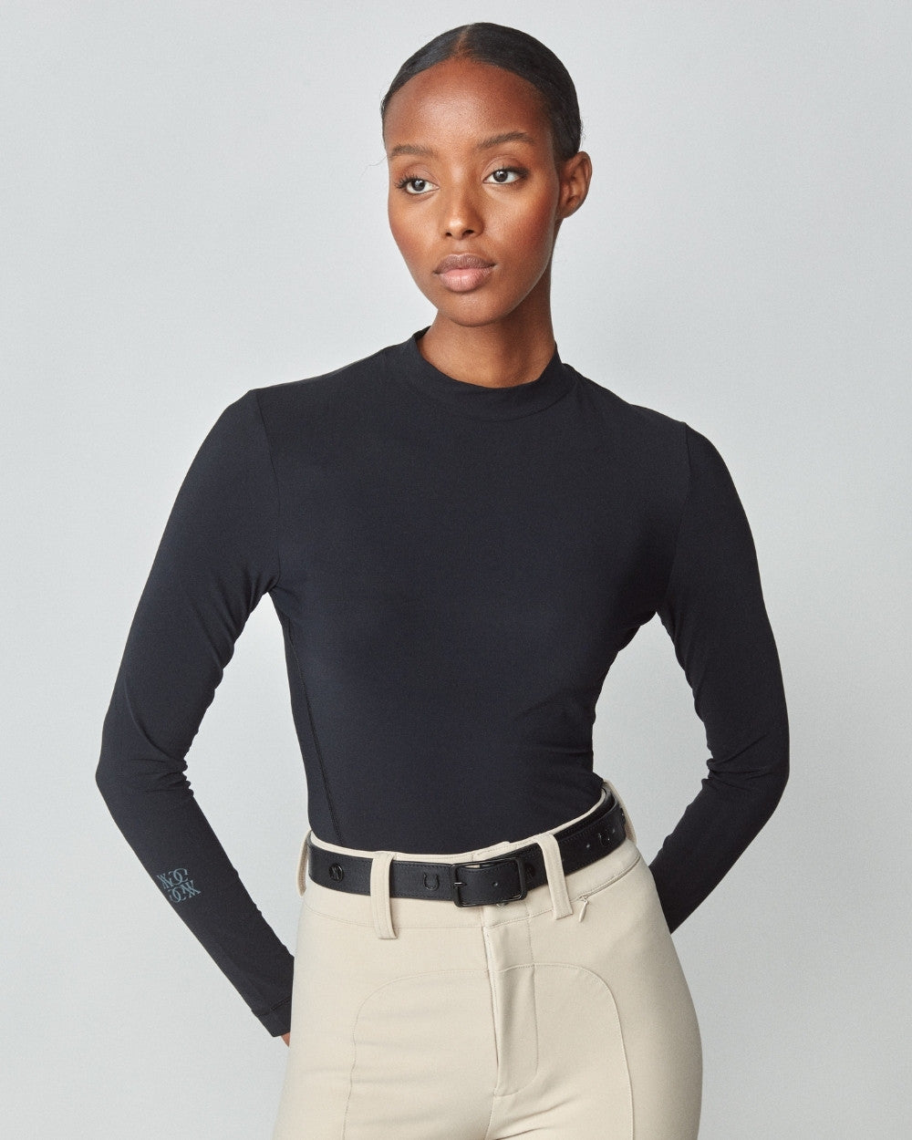 Leather Buckle Belt Black image