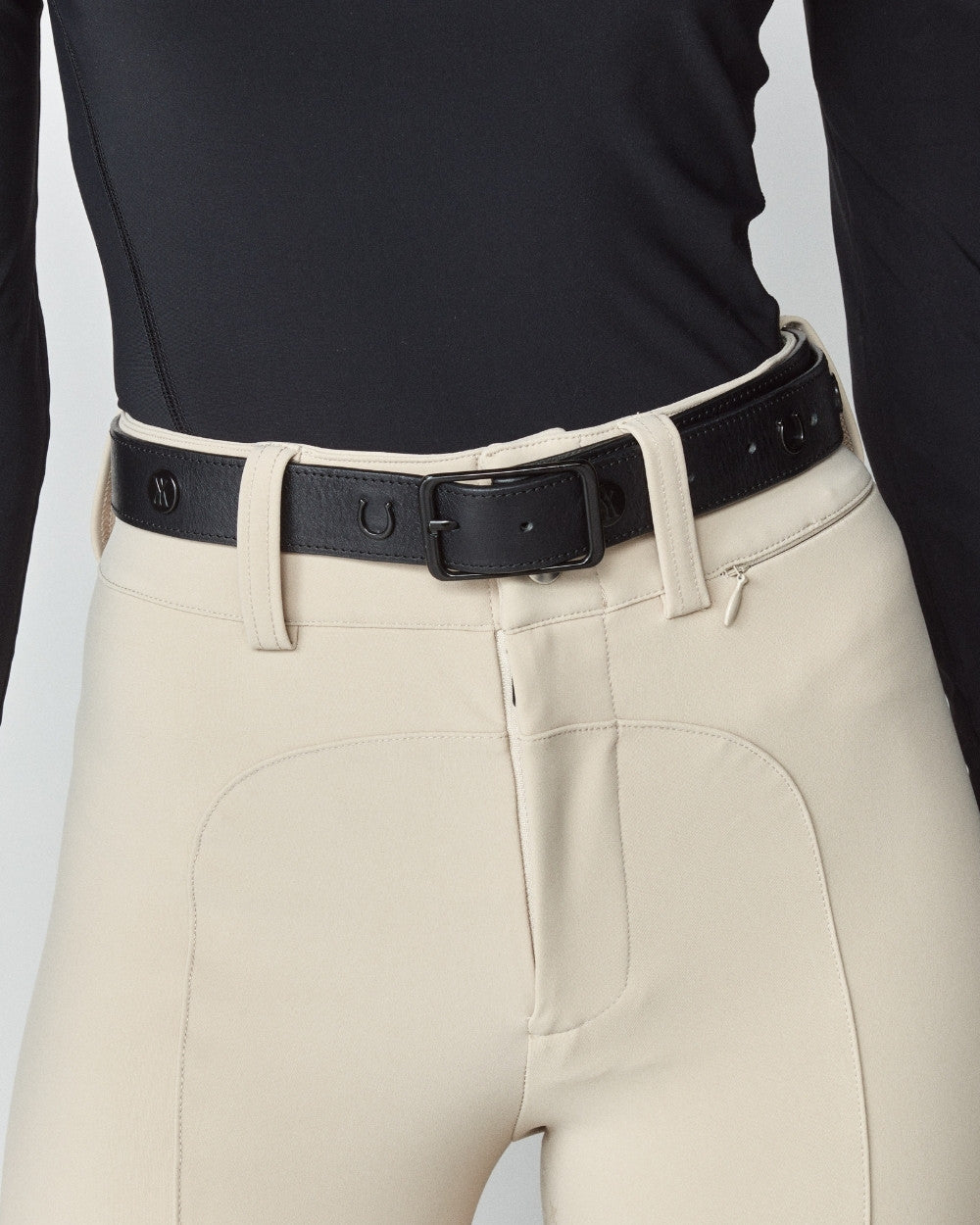 Leather Buckle Belt Black image