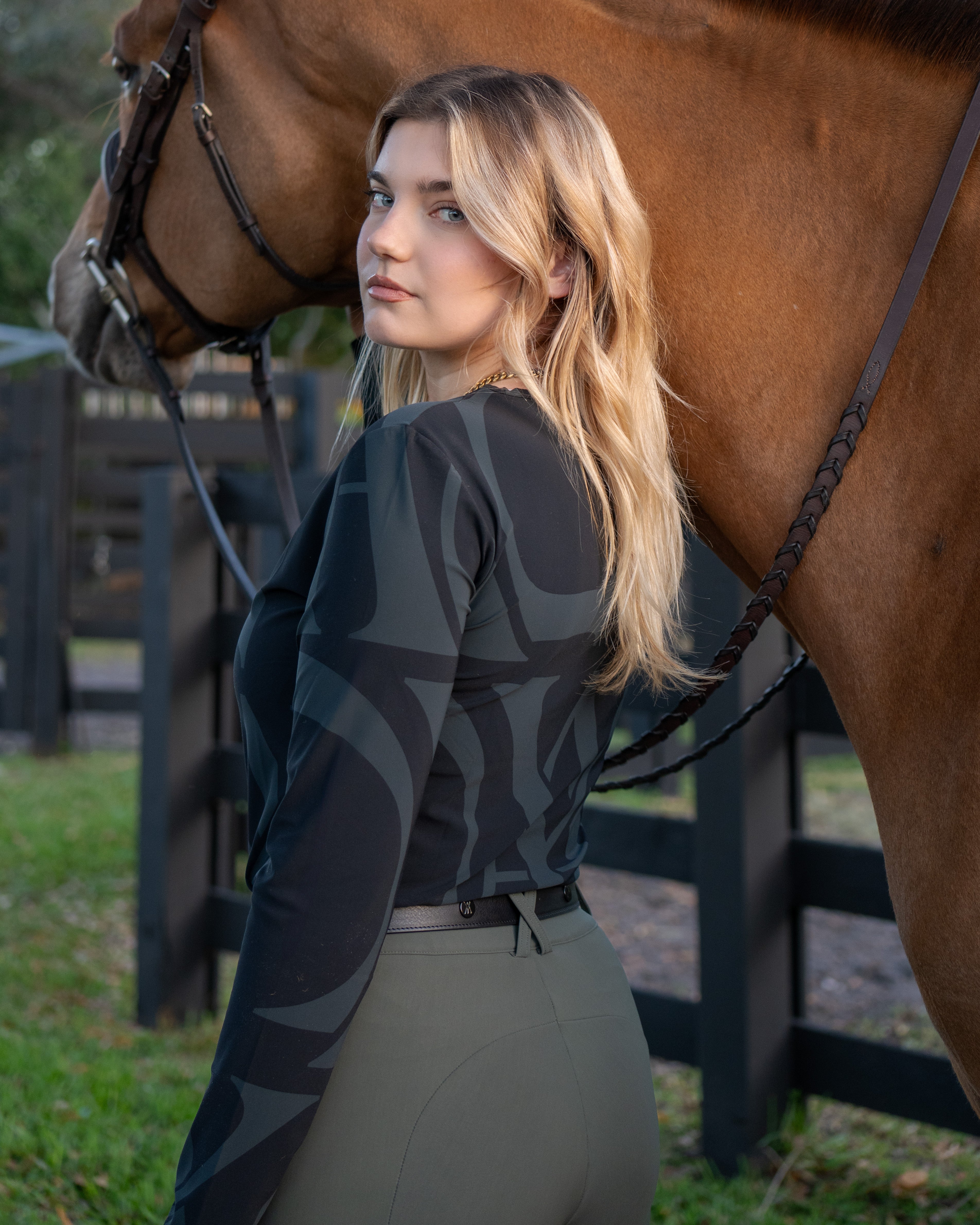 Monogram Long Sleeve Shirt Black image