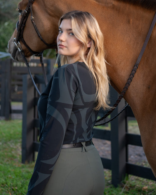 Monogram Long Sleeve Shirt Black thumbnail image