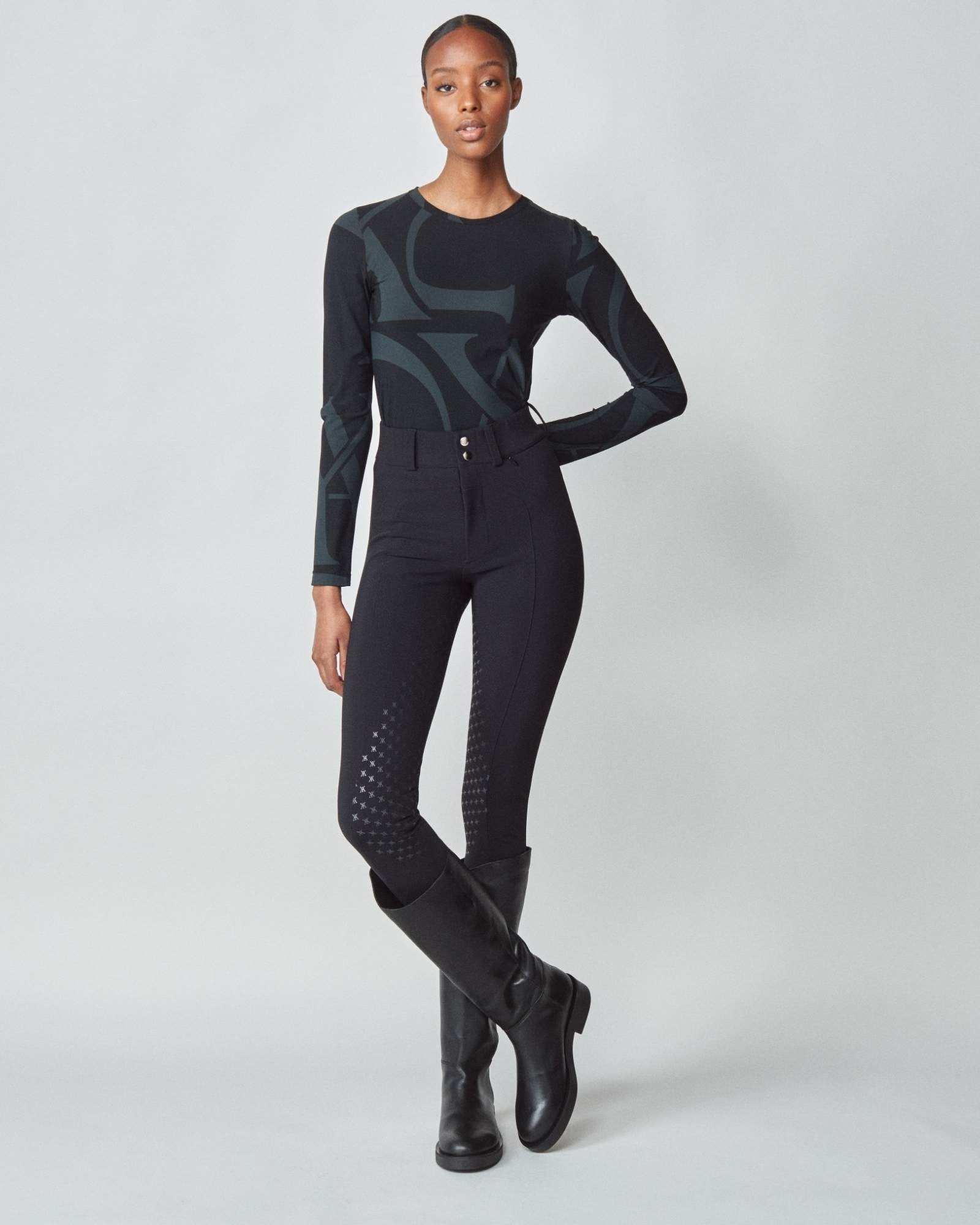 Monogram Long Sleeve Shirt Black image