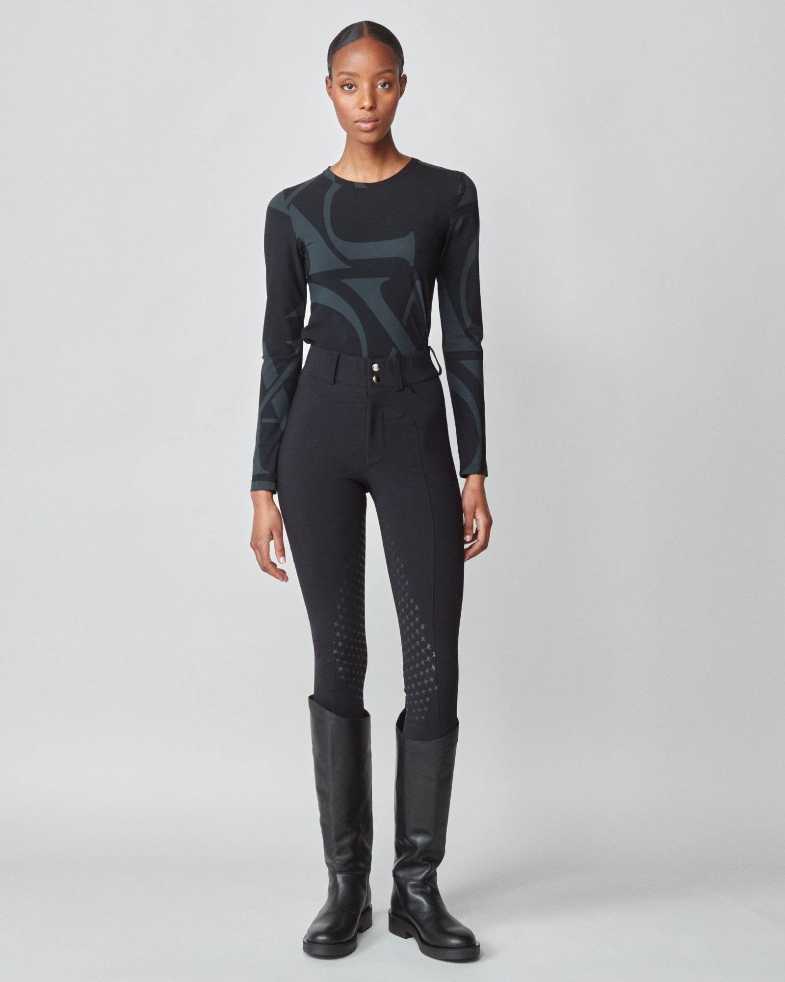 Monogram Long Sleeve Shirt Black image