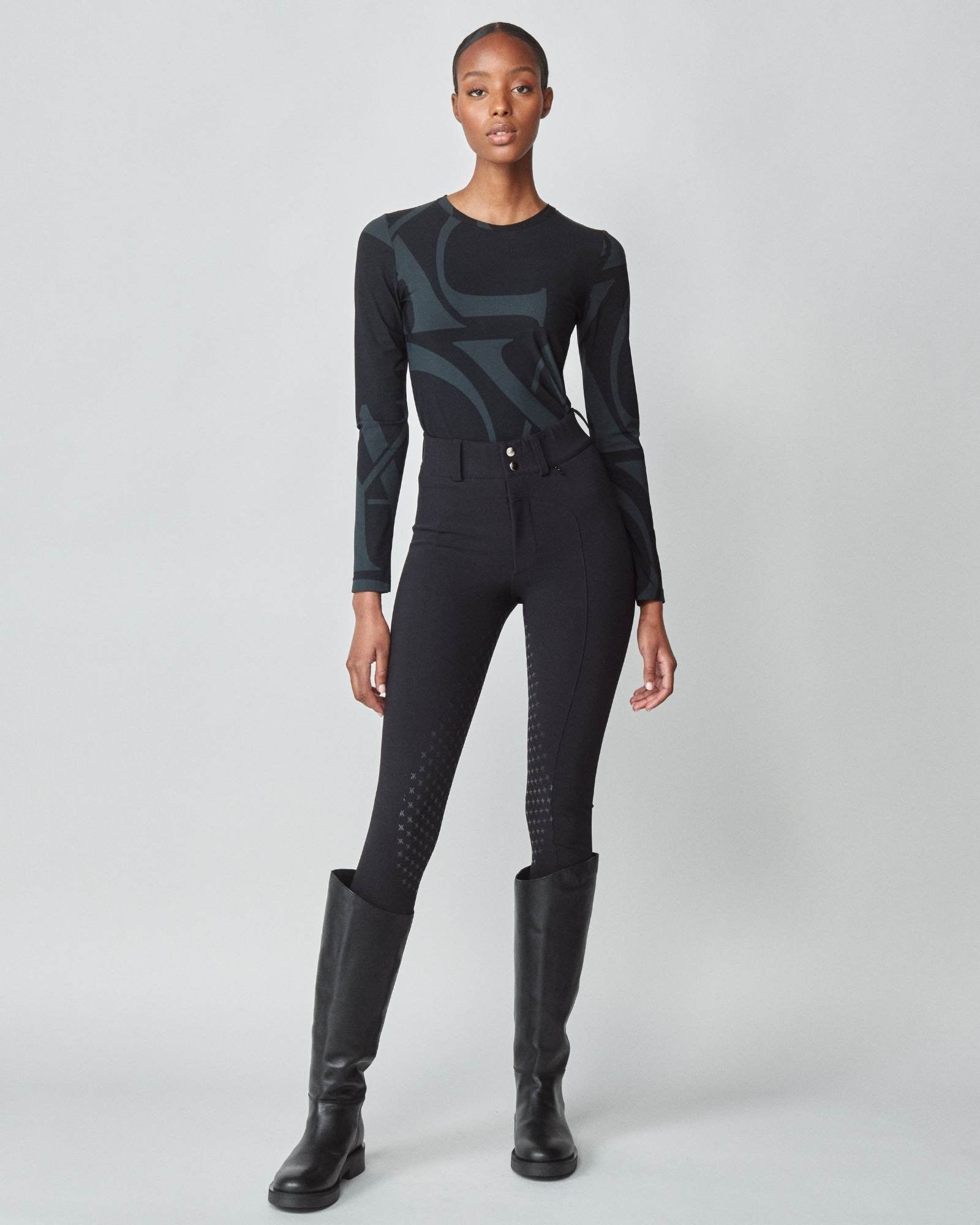 Monogram Long Sleeve Shirt Black image