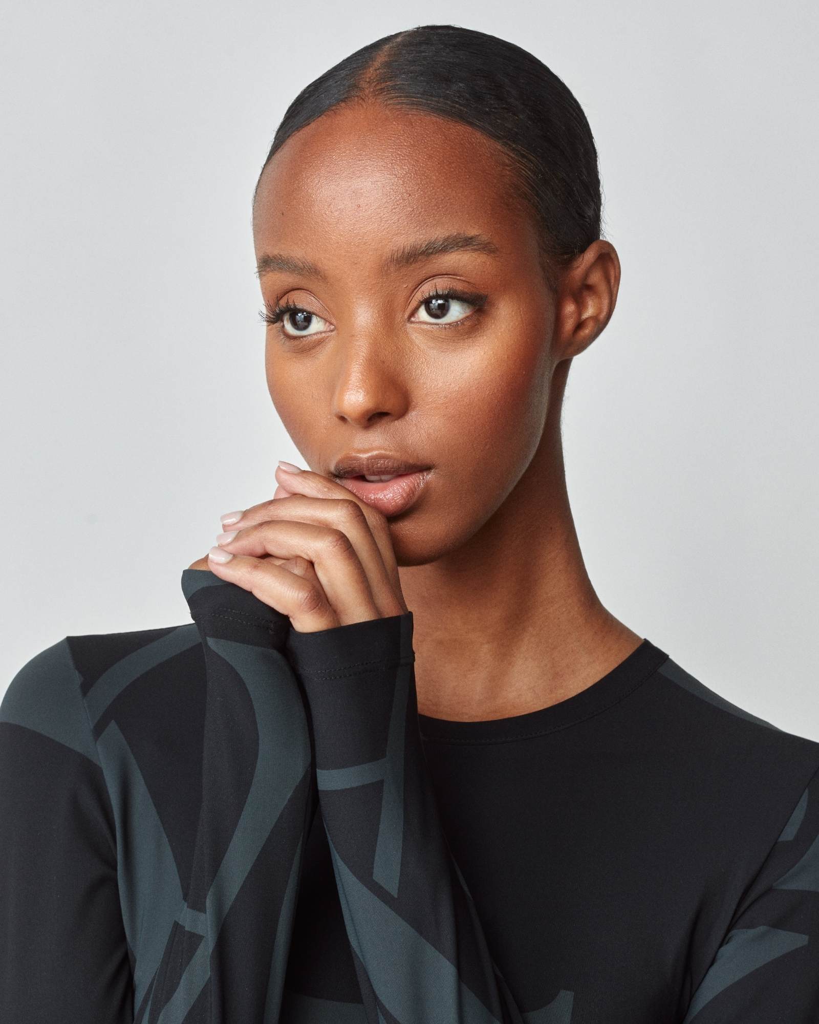Monogram Long Sleeve Shirt Black image