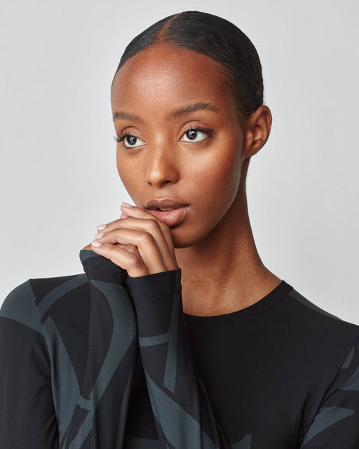 Monogram Long Sleeve Shirt Black thumbnail image