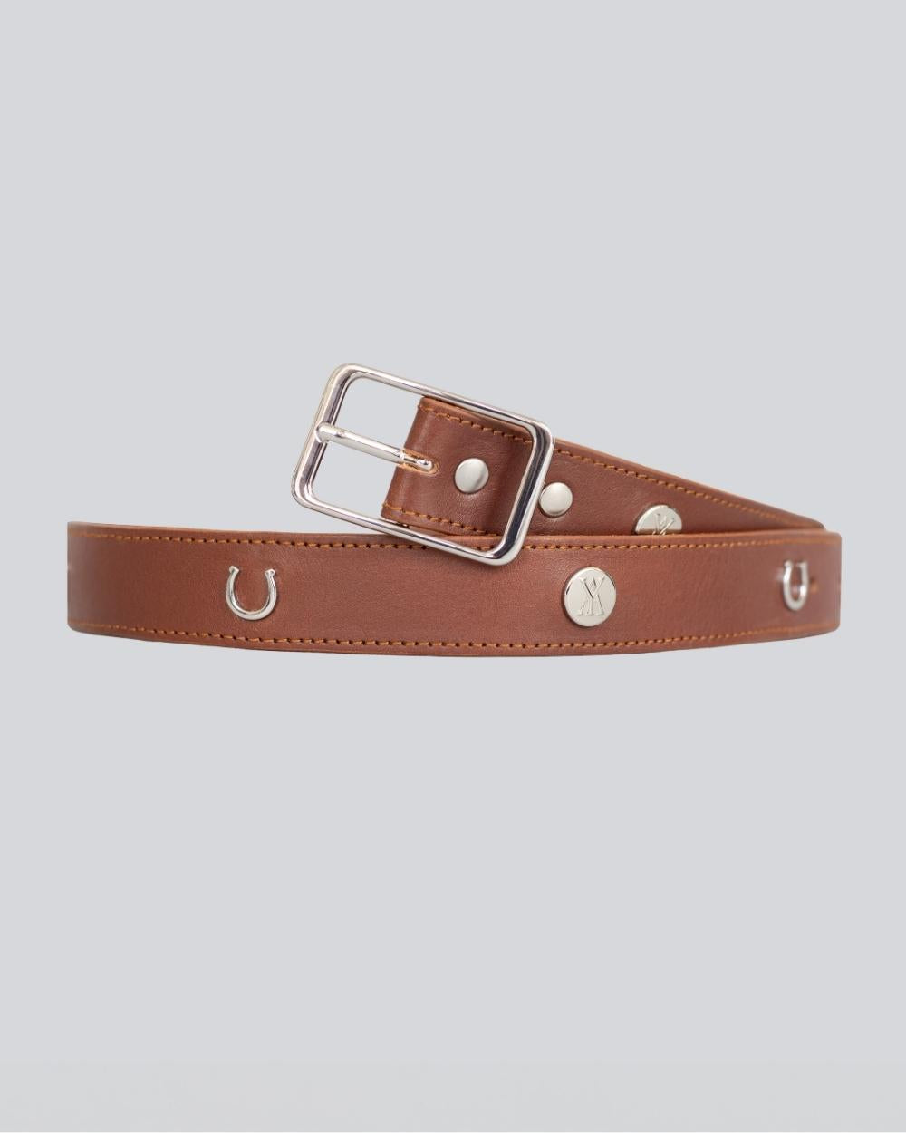 Leather Buckle Belt Brown image