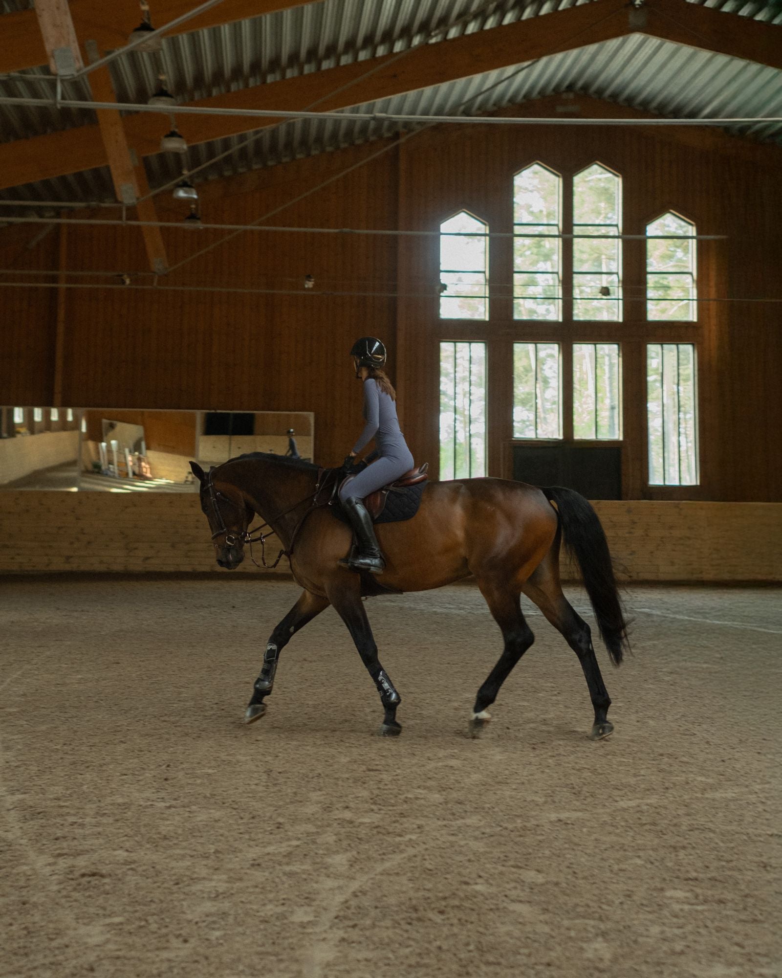 Compression Pull-On Breeches Slate Blue image