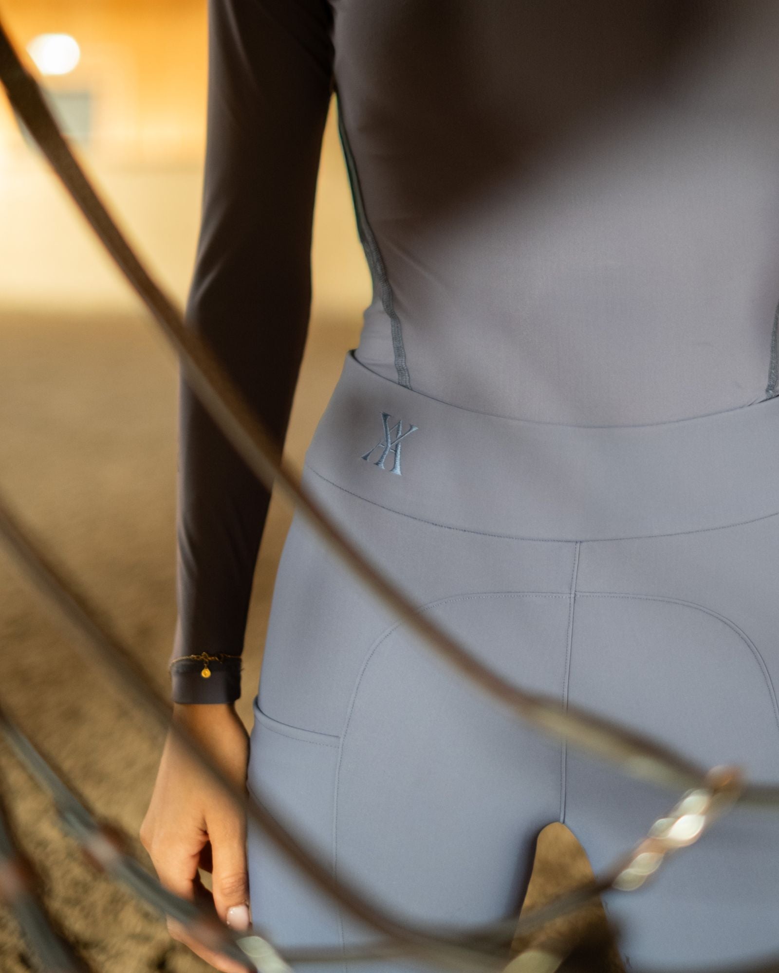 Compression Pull-On Breeches Slate Blue image