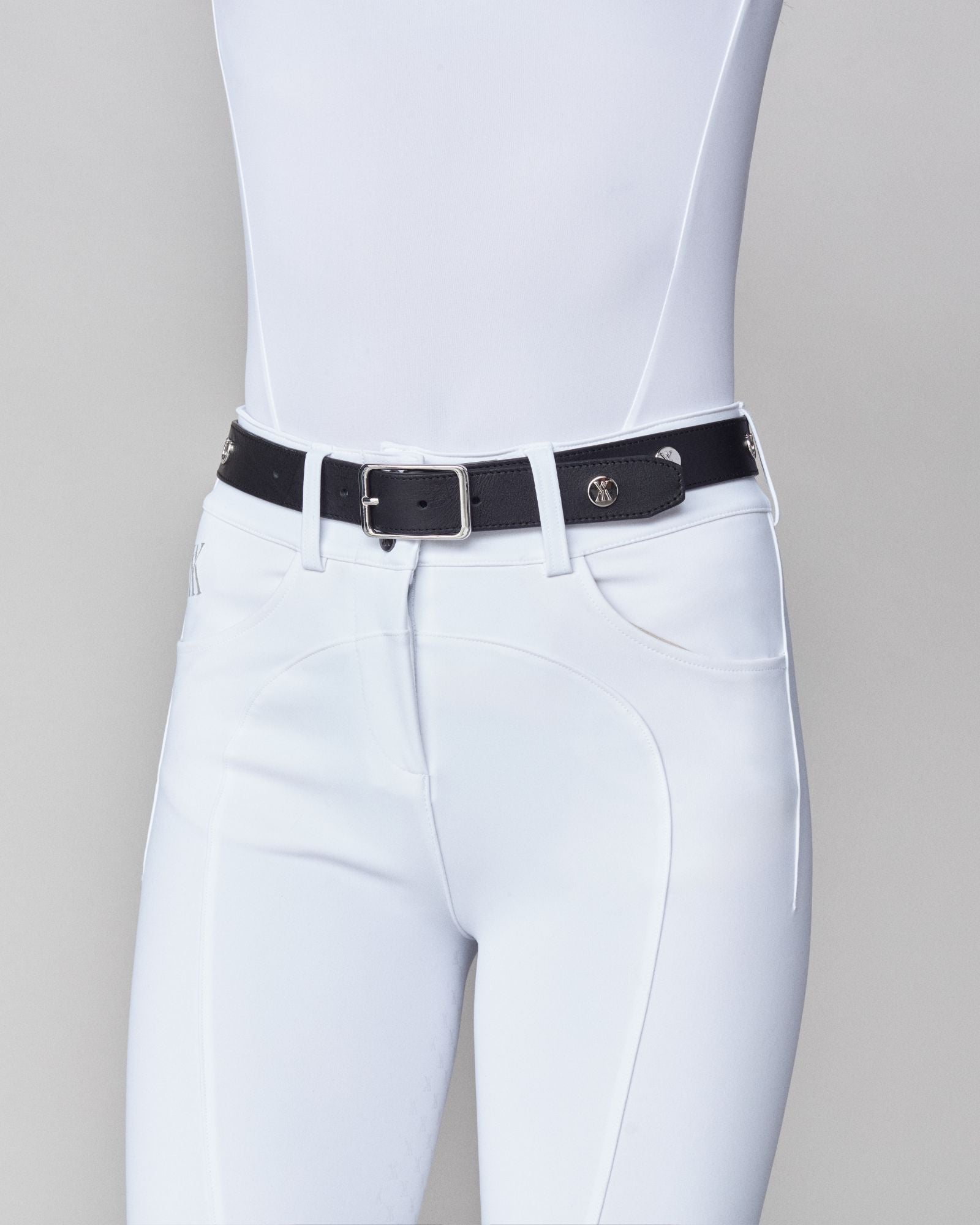 Leather Buckle Belt Black image