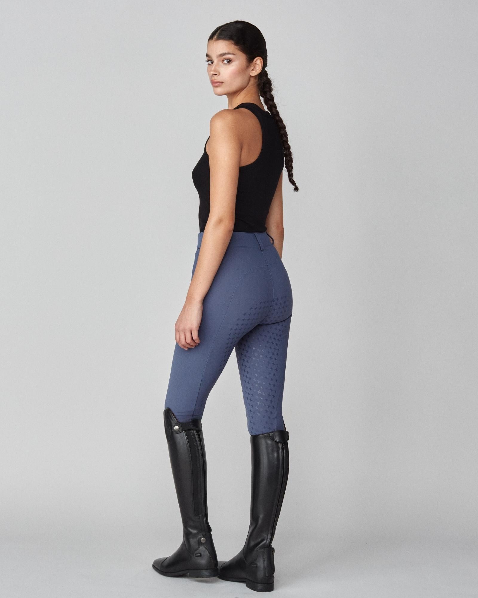 High-Rise Compression Breeches Slate Blue image