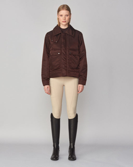 Short Padded Jacket Dark Brown thumbnail image