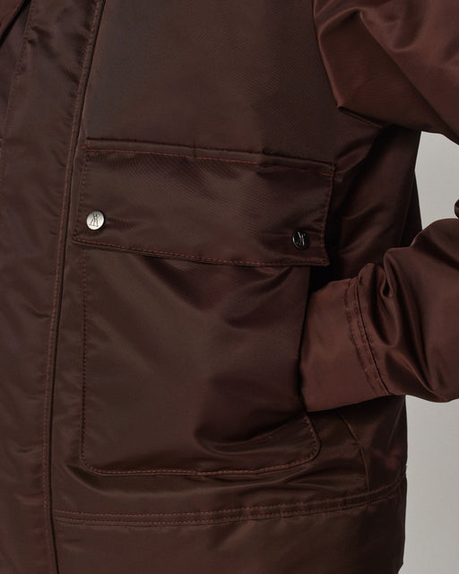 Short Padded Jacket Dark Brown thumbnail image