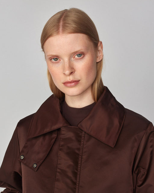 Short Padded Jacket Dark Brown thumbnail image
