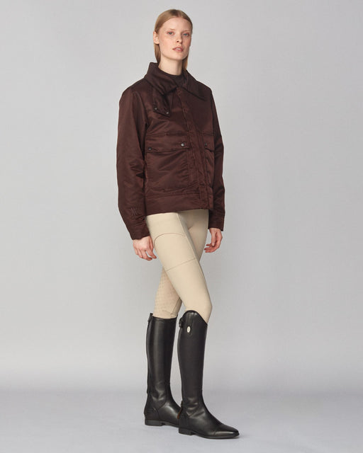 Short Padded Jacket Dark Brown thumbnail image