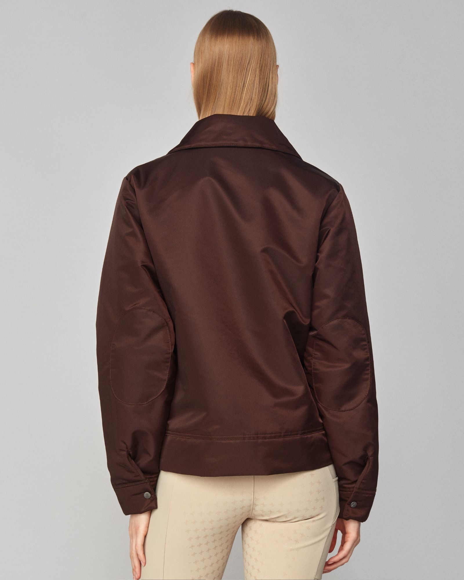 Short Padded Jacket Dark Brown image