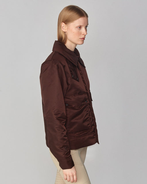 Short Padded Jacket Dark Brown thumbnail image