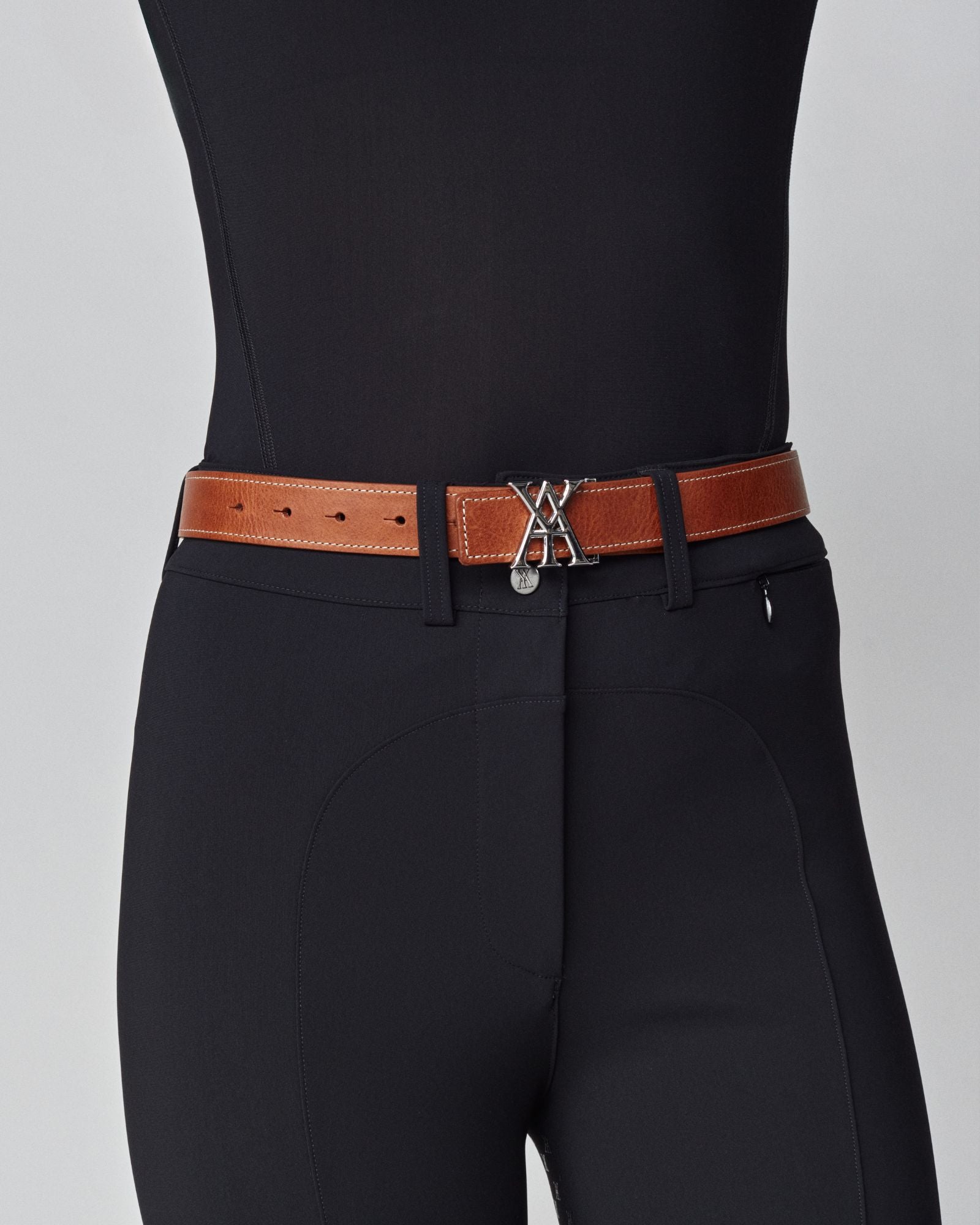Signature Belt Brown Silver image