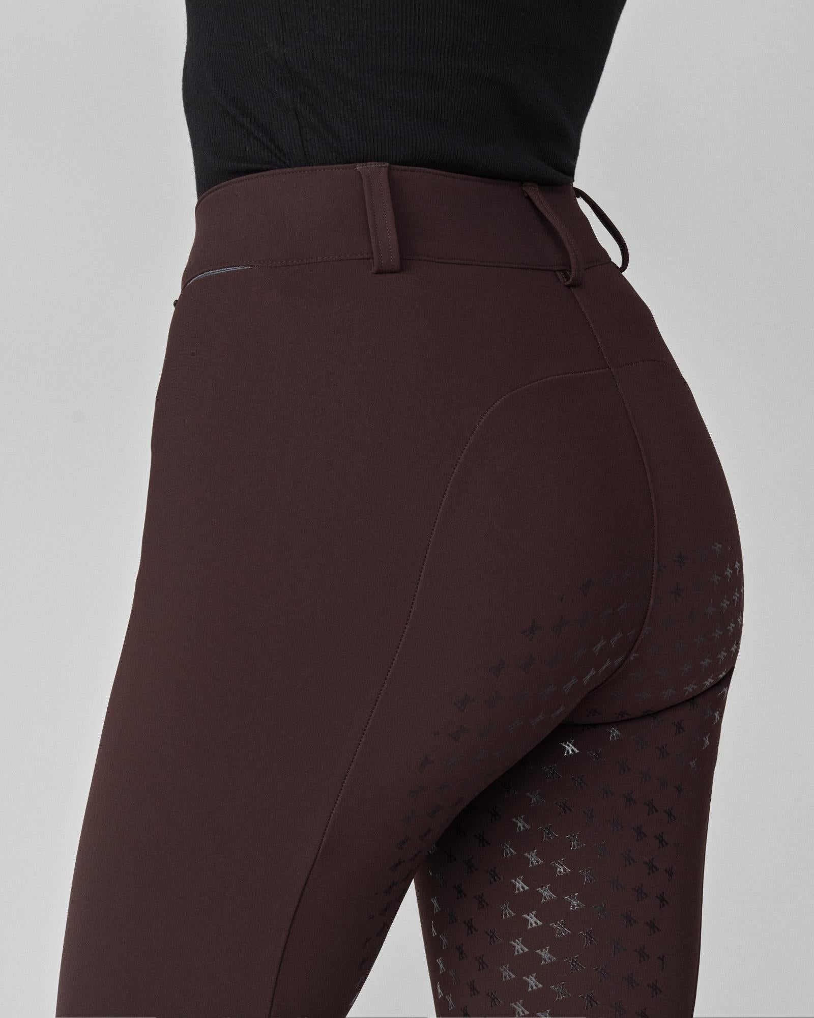 High-Rise Compression Breeches Dark Brown image
