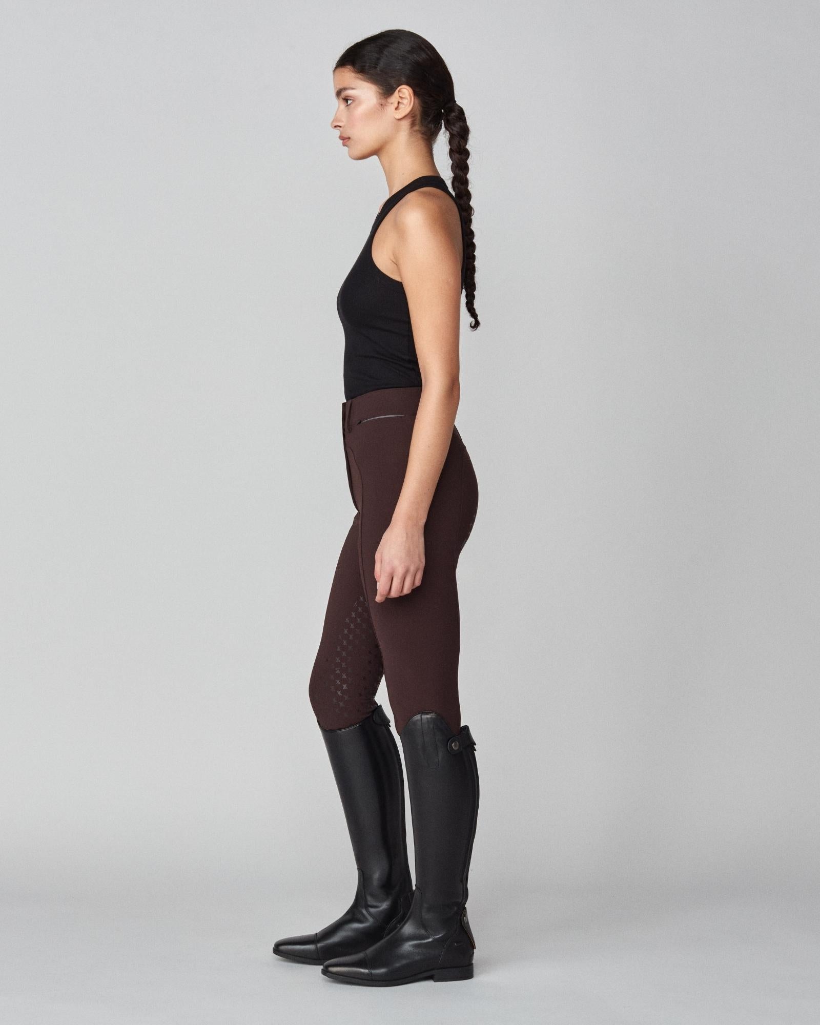 High-Rise Compression Breeches Dark Brown image