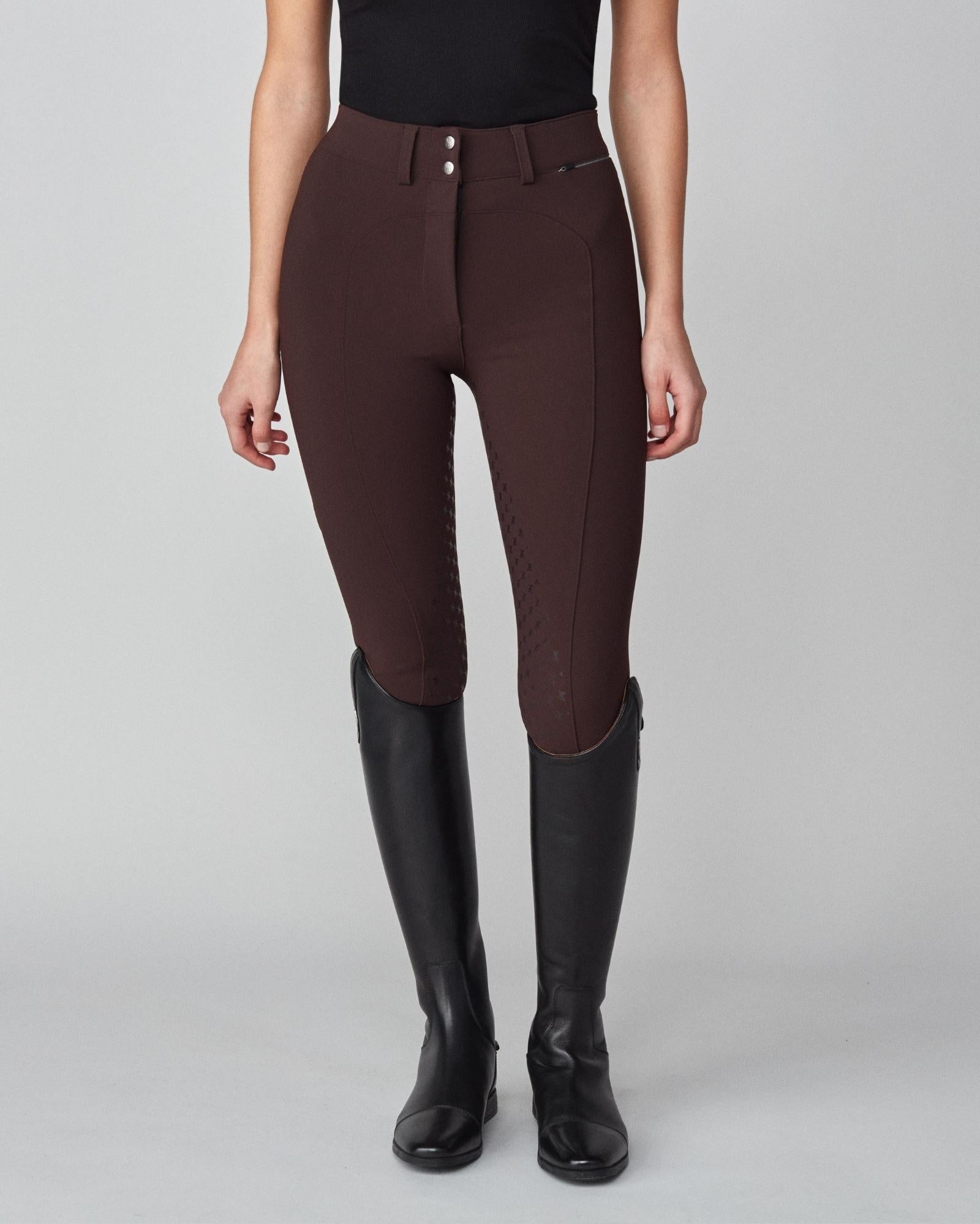 High-Rise Compression Breeches Dark Brown image