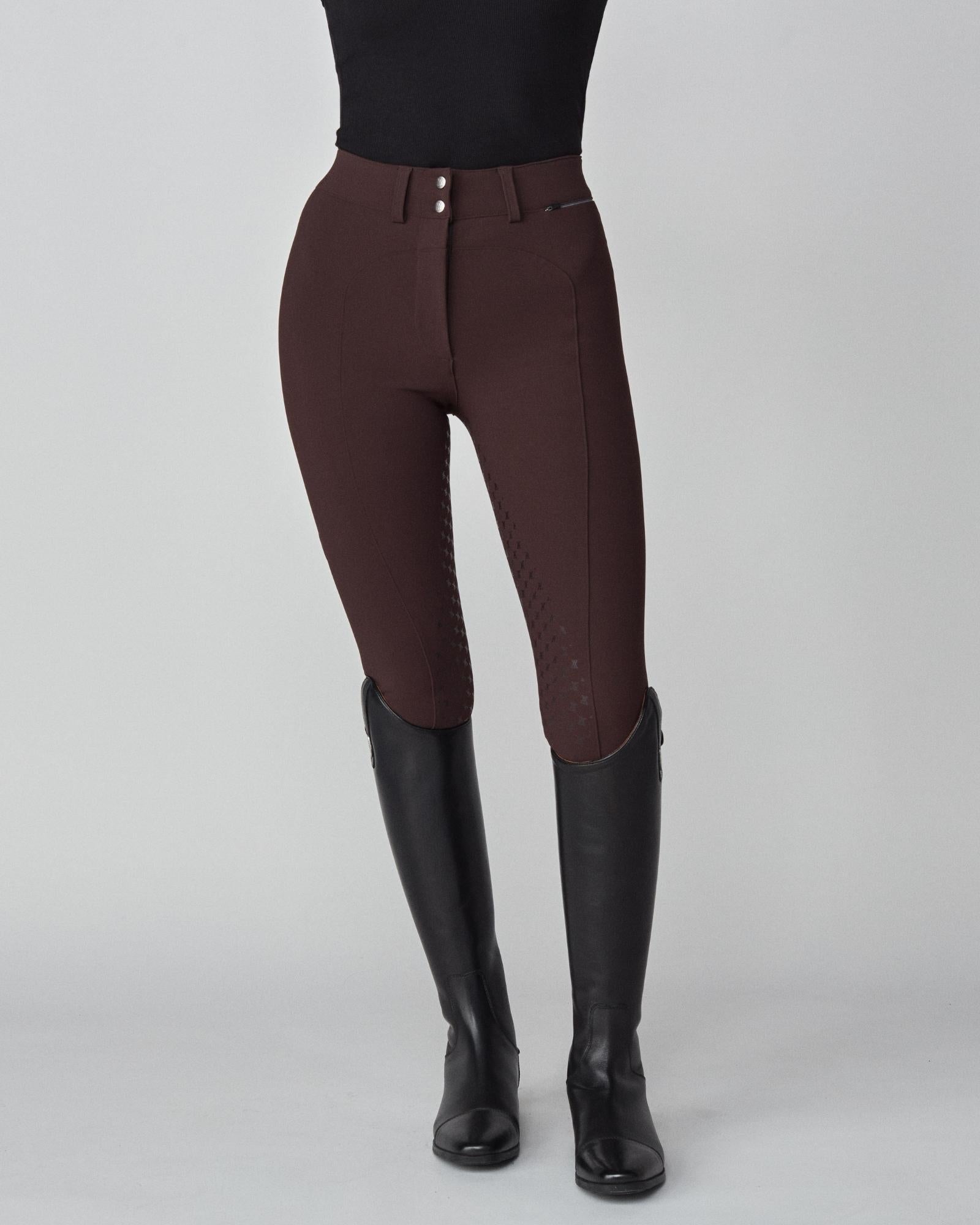 High-Rise Compression Breeches Dark Brown image