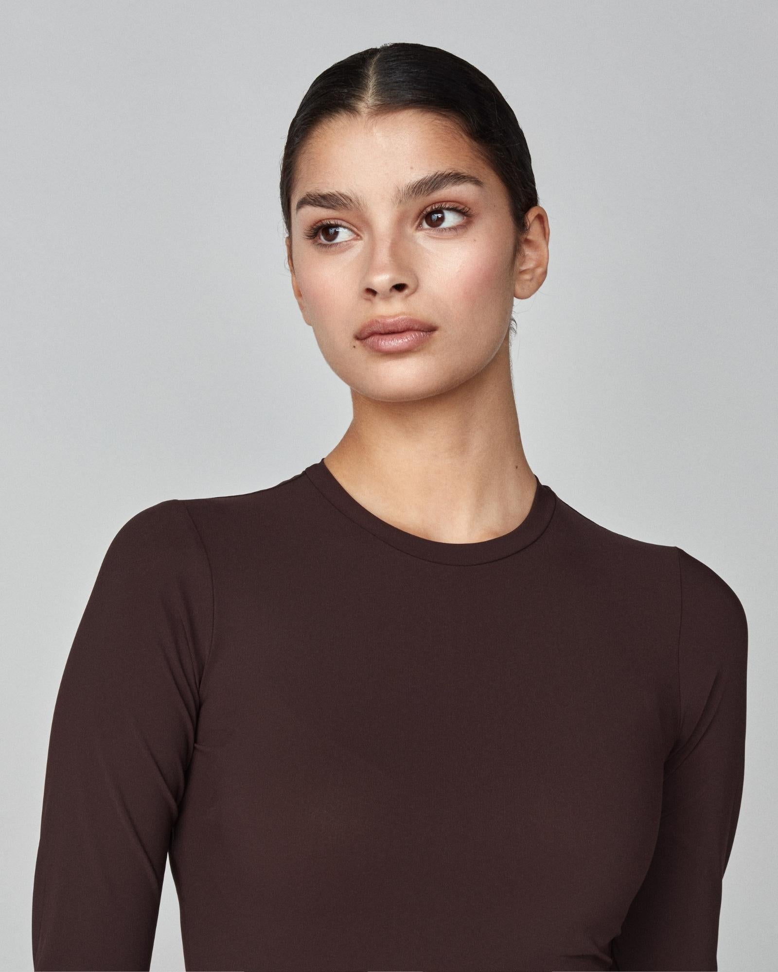 Sculpting Long Sleeve Dark Brown image