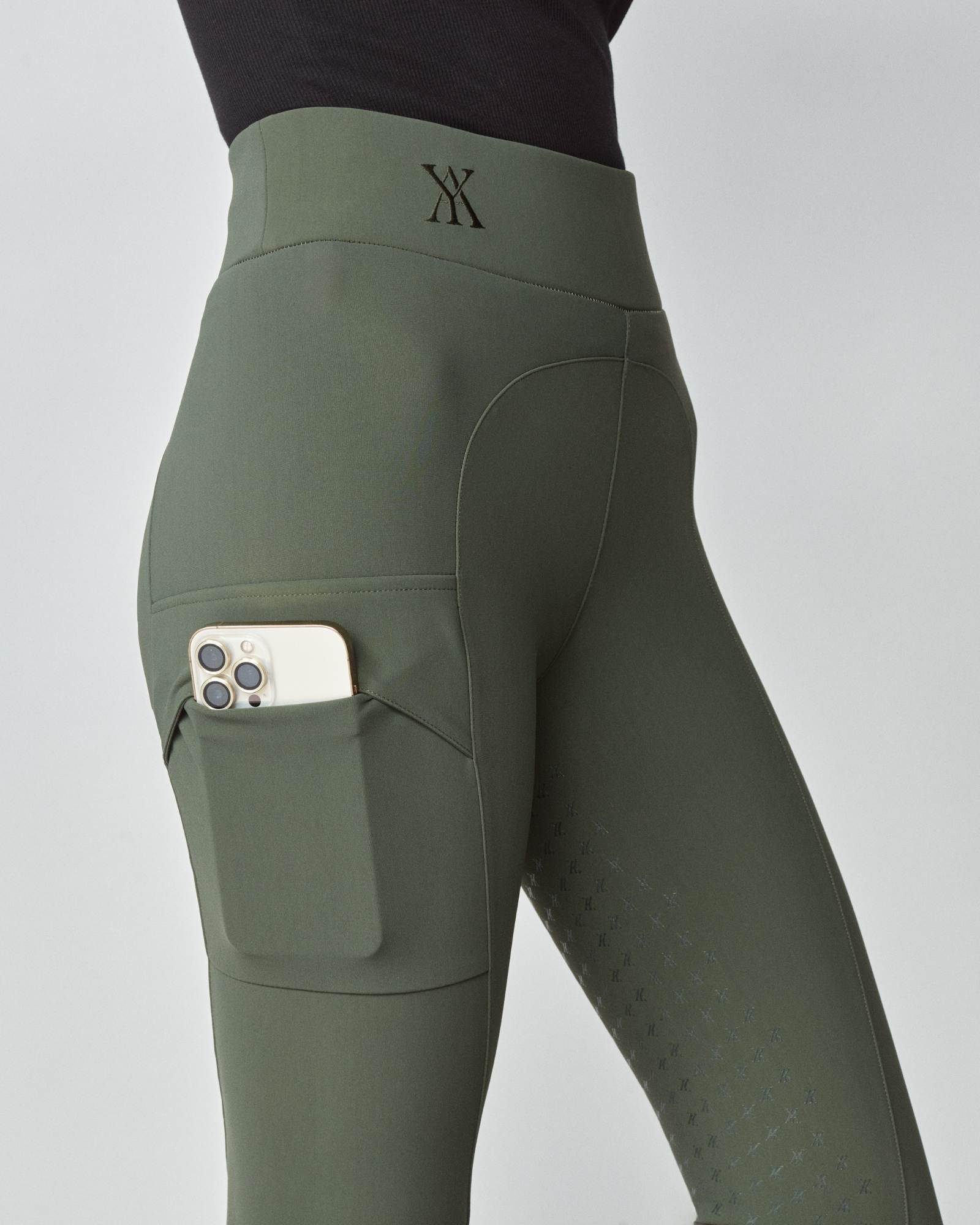 Compression Pull-On Breeches Green image