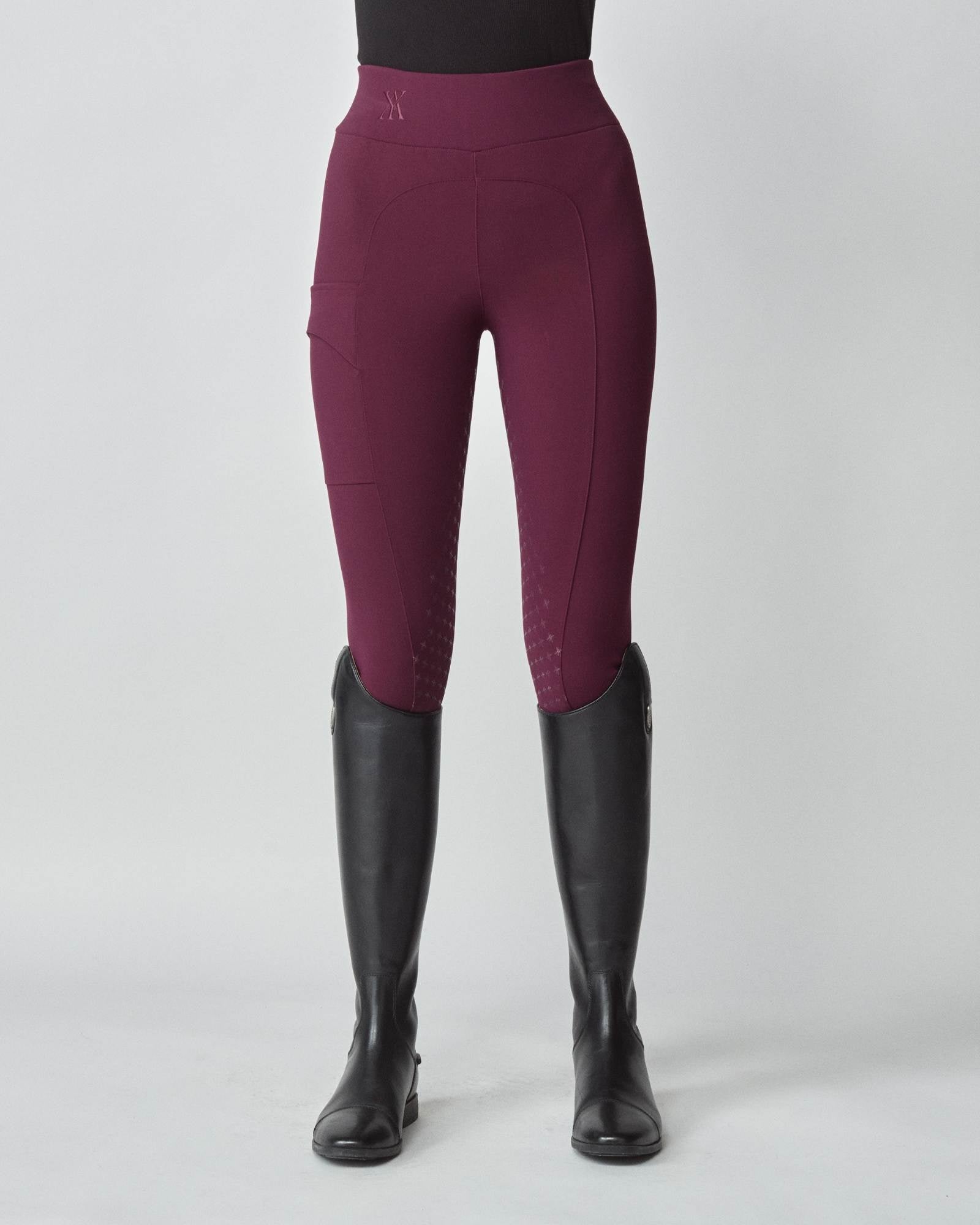 Compression Pull-On Breeches Burgundy image