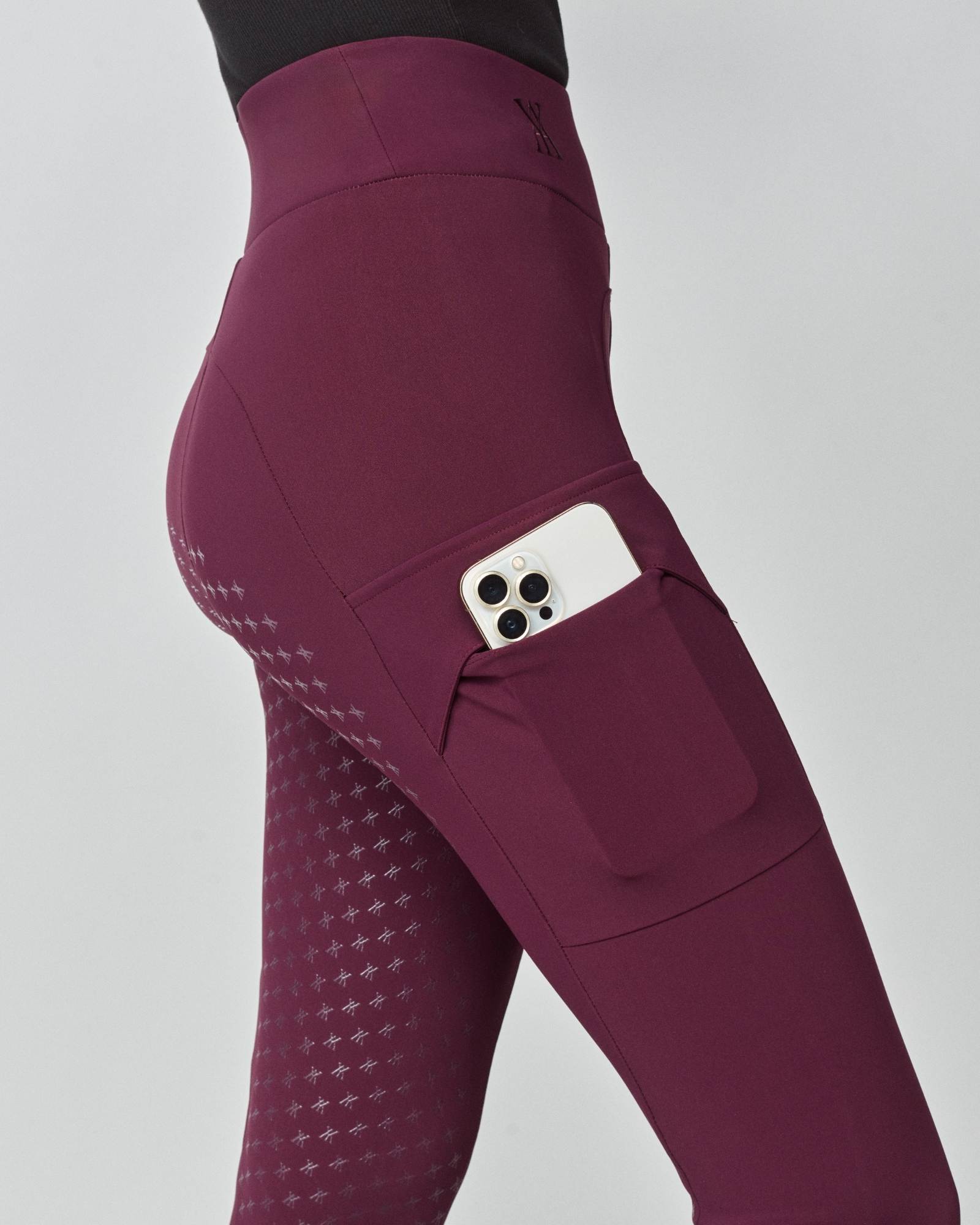 Compression Pull-On Breeches Burgundy image