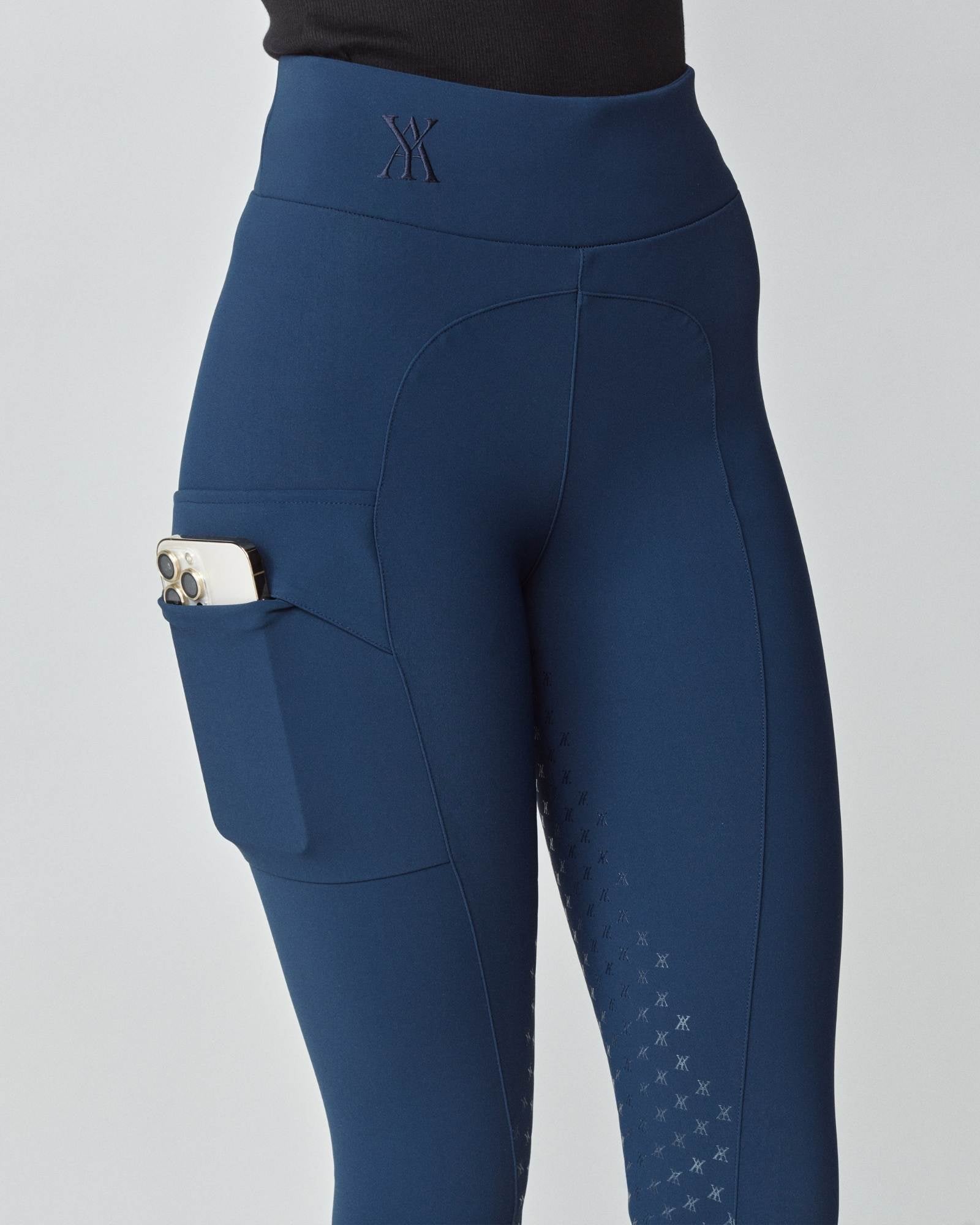 Compression pull-on Riding Breeches Navy