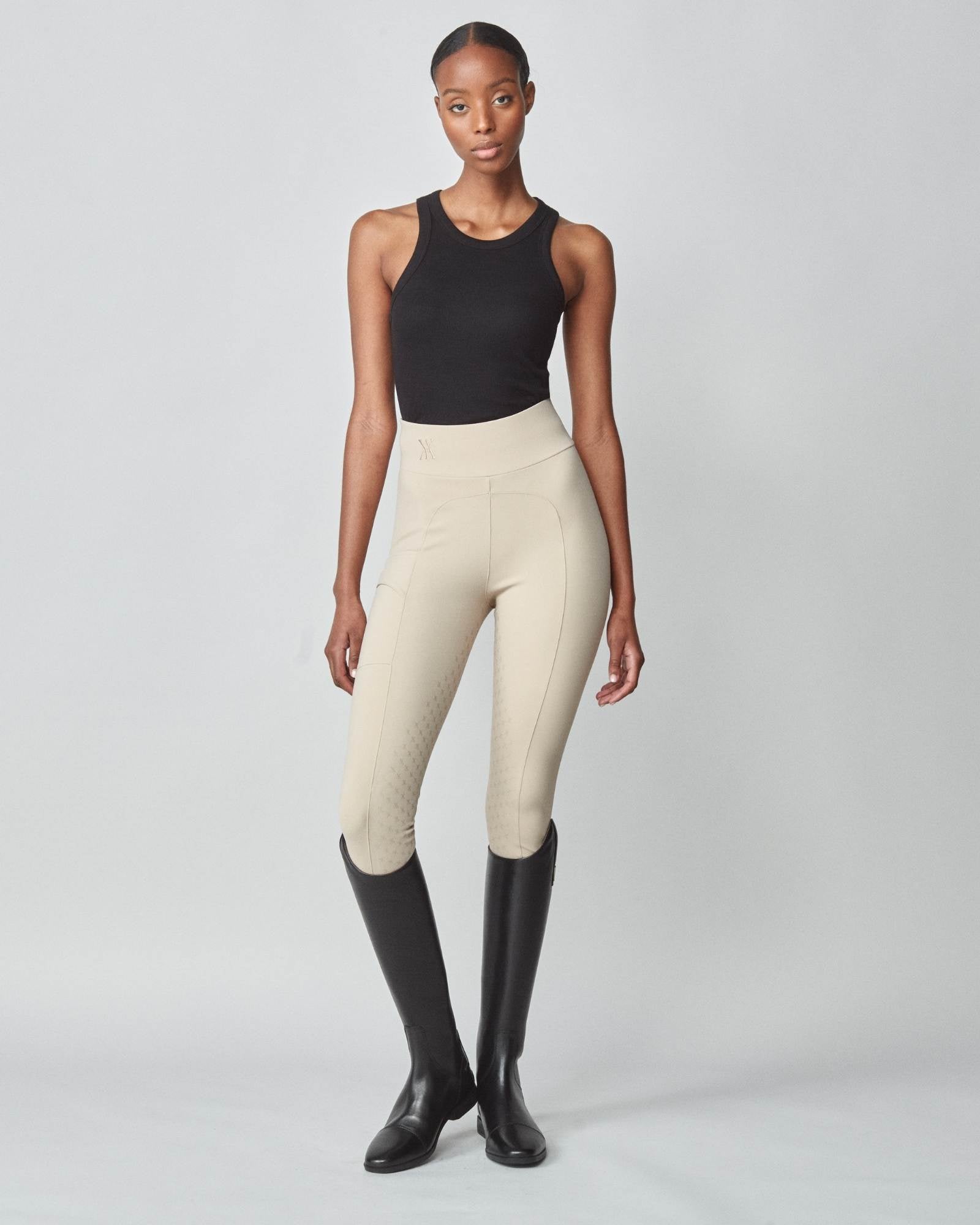 Compression Pull-On Breeches Tan image
