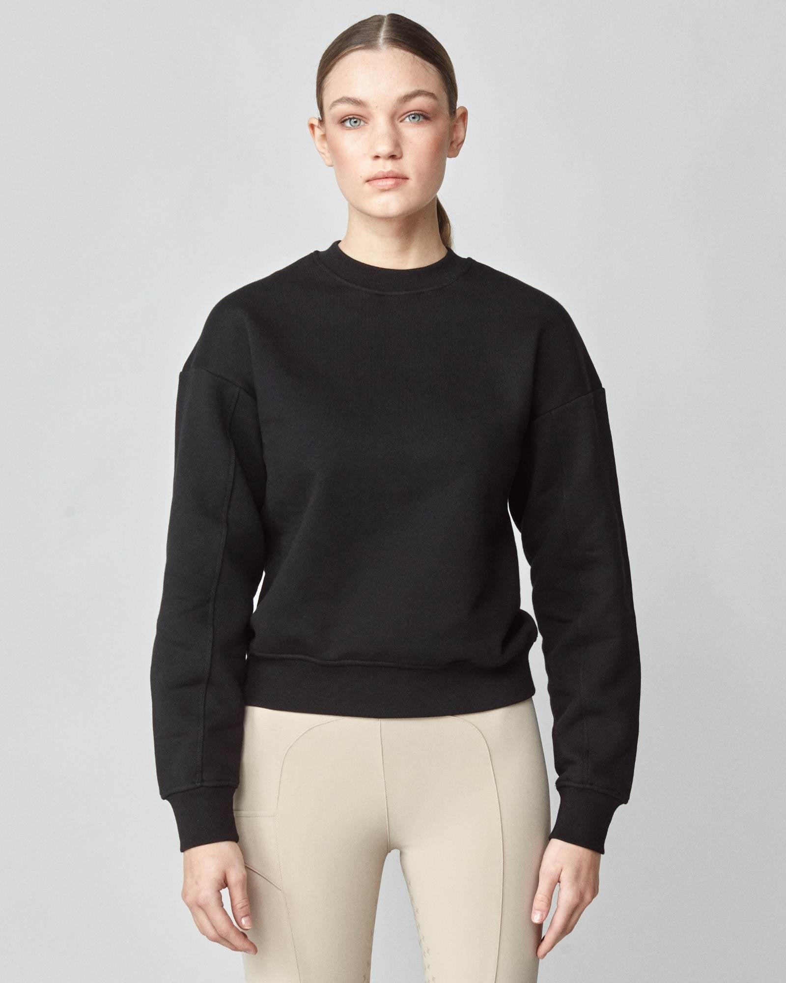 Moorer Lipsia-Sth logo-embroidered sweatshirt - Black