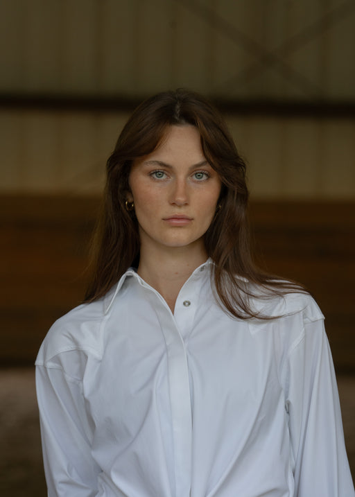 Front Tie Riding Shirt White thumbnail image