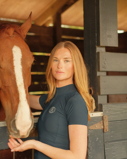 Half Zip Short Sleeve Navy thumbnail image