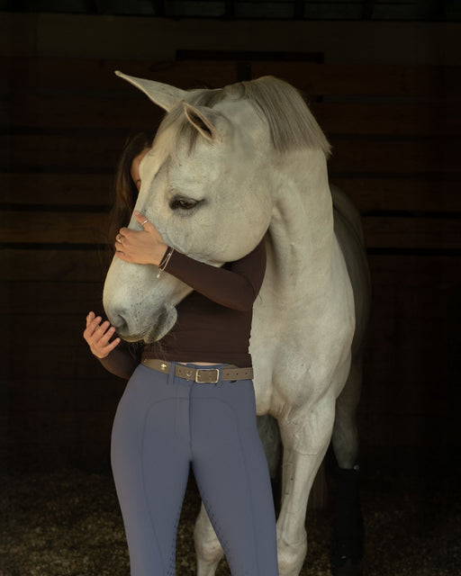 High-Rise Compression Breeches Slate Blue thumbnail image