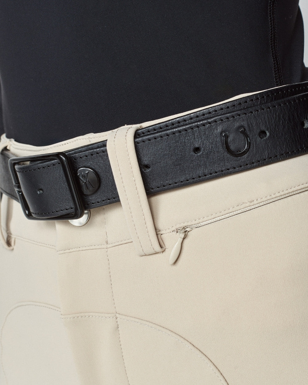 Leather Buckle Belt Black image