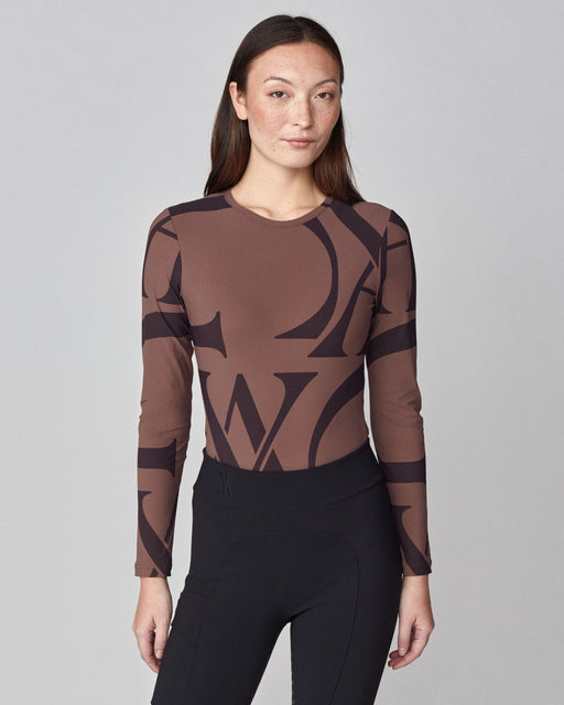 Monogram Long Sleeve Shirt Dark Brown thumbnail image