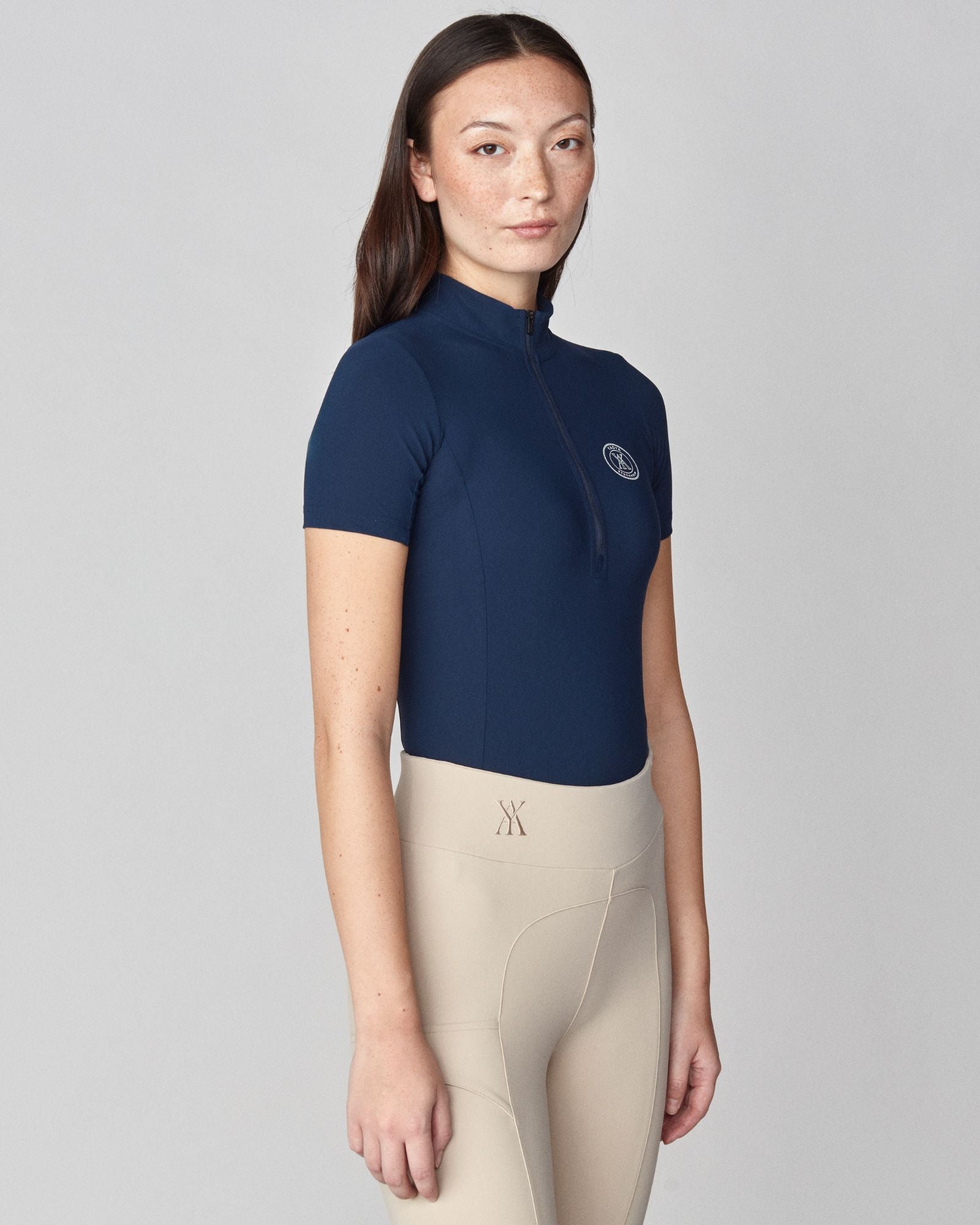Half Zip Short Sleeve Navy image